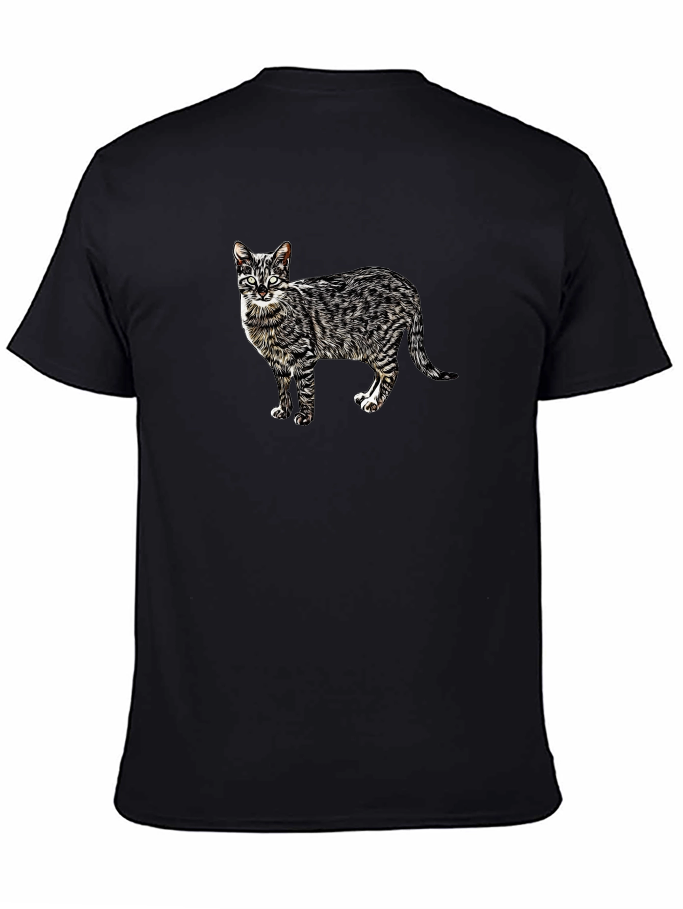 Cool Cat Graphic Tee - Black Cotton T-Shirt