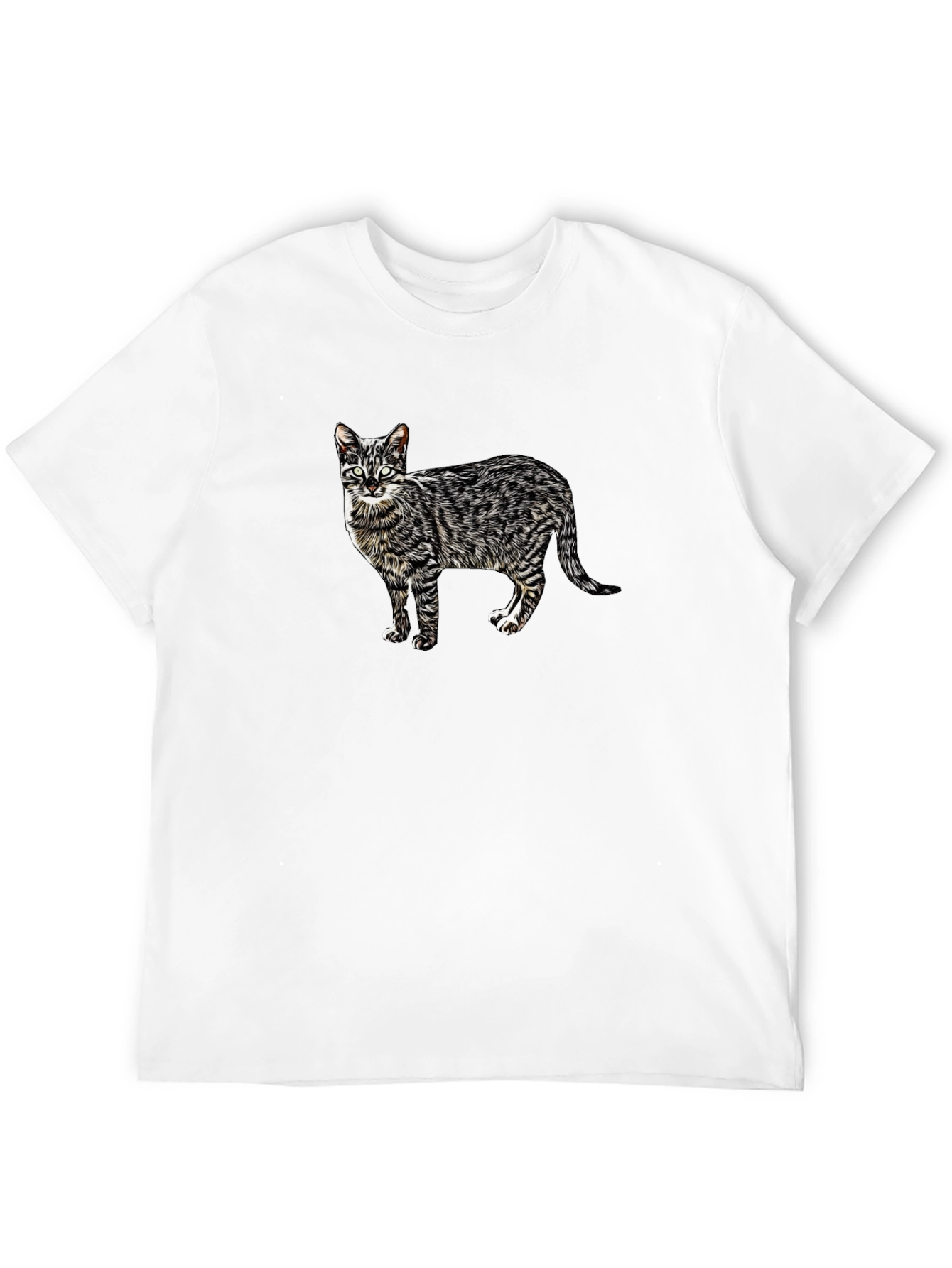 Cool Cat Graphic Tee - Black Cotton T-Shirt