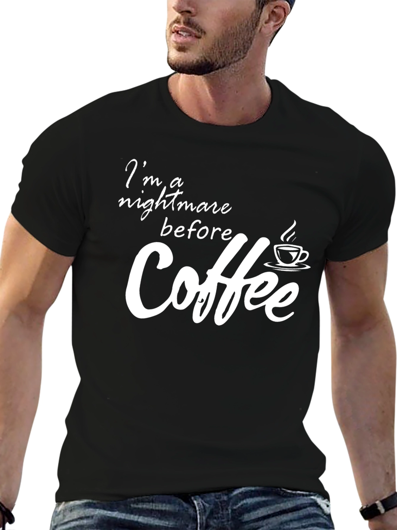 Nightmare Before Coffee Black T-Shirt