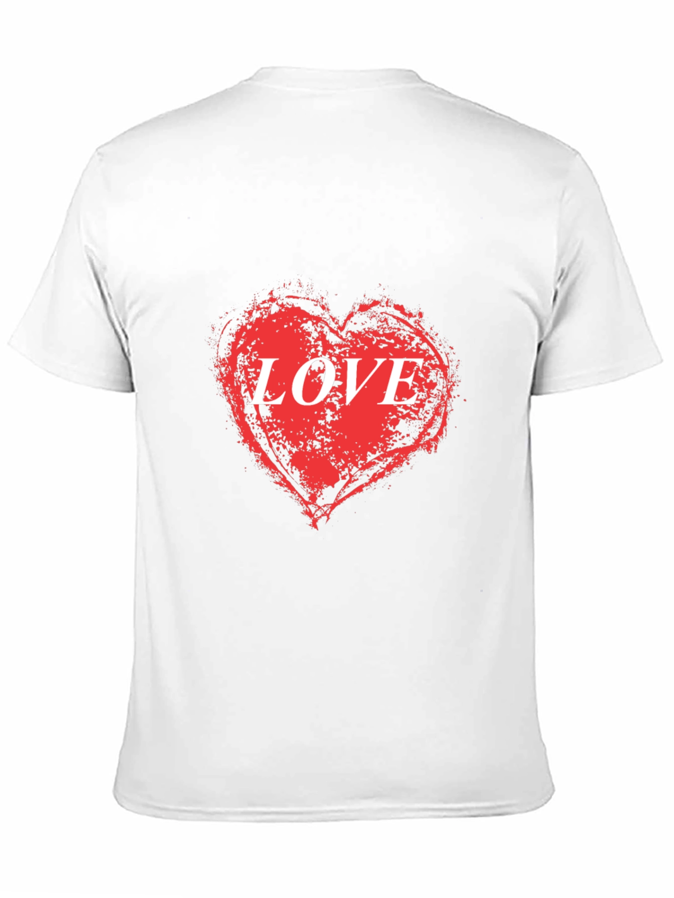 Love Heart Graphic Black T-Shirt