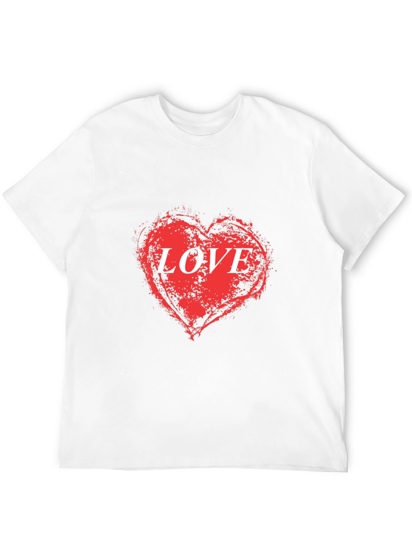 Love Heart Graphic Black T-Shirt