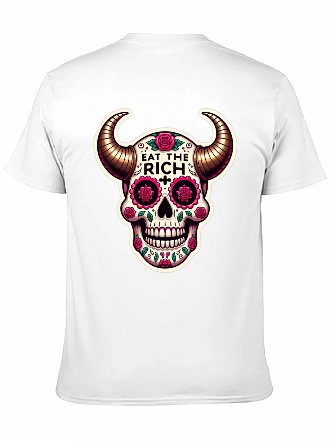 Eat The Rich Skull Graphic T-Shirt