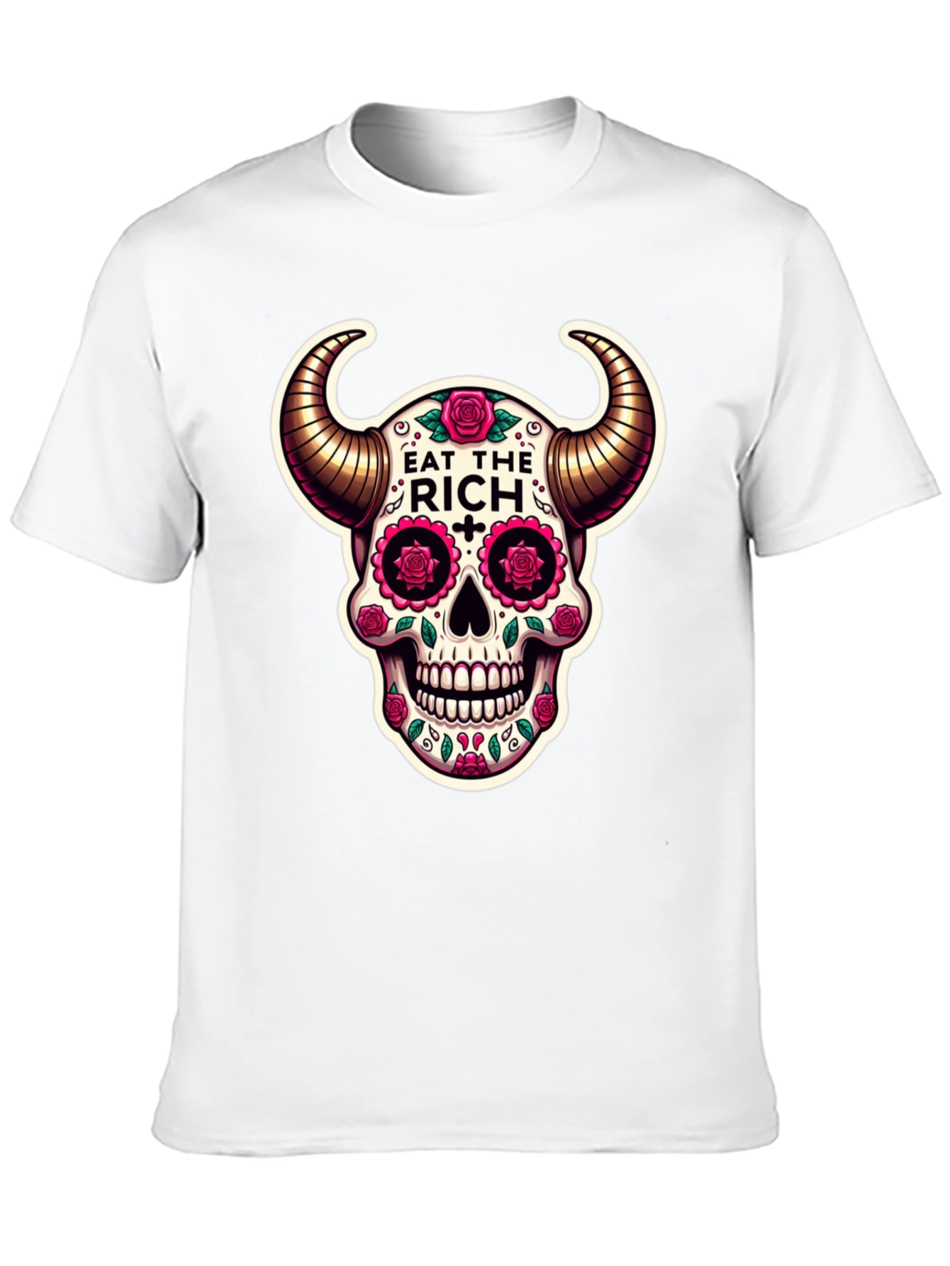Eat The Rich Skull Graphic T-Shirt