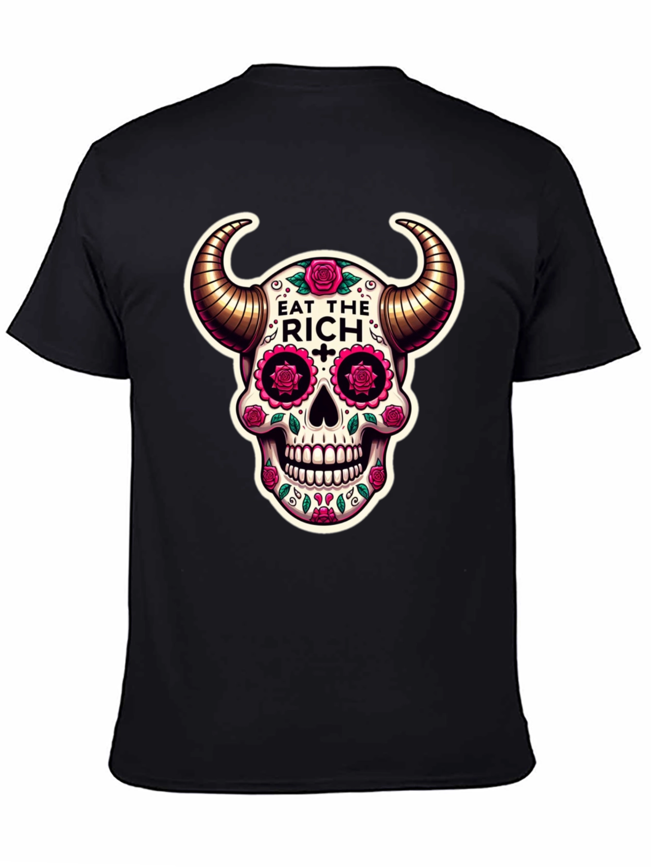 Eat The Rich Skull Graphic T-Shirt
