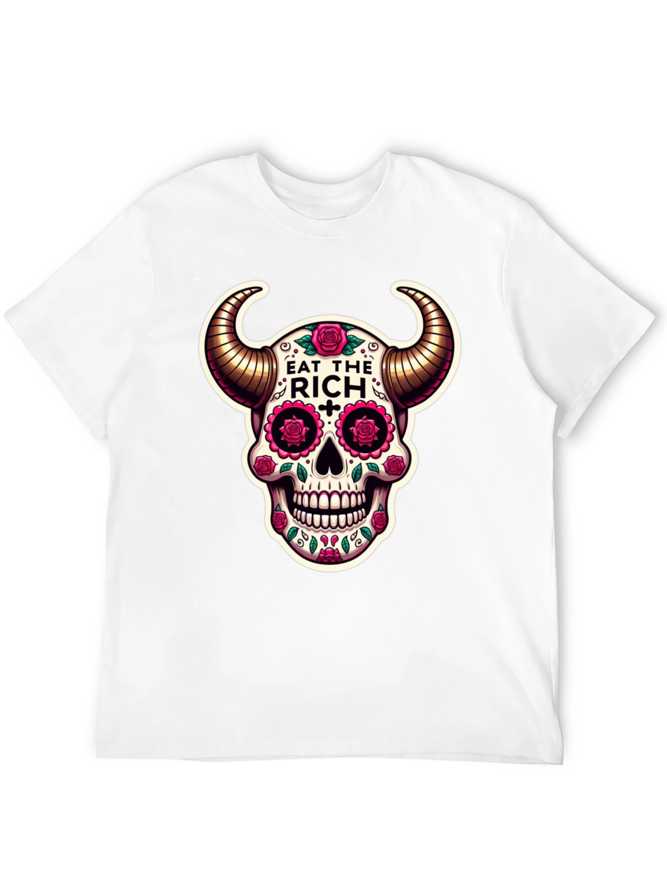 Eat The Rich Skull Graphic T-Shirt