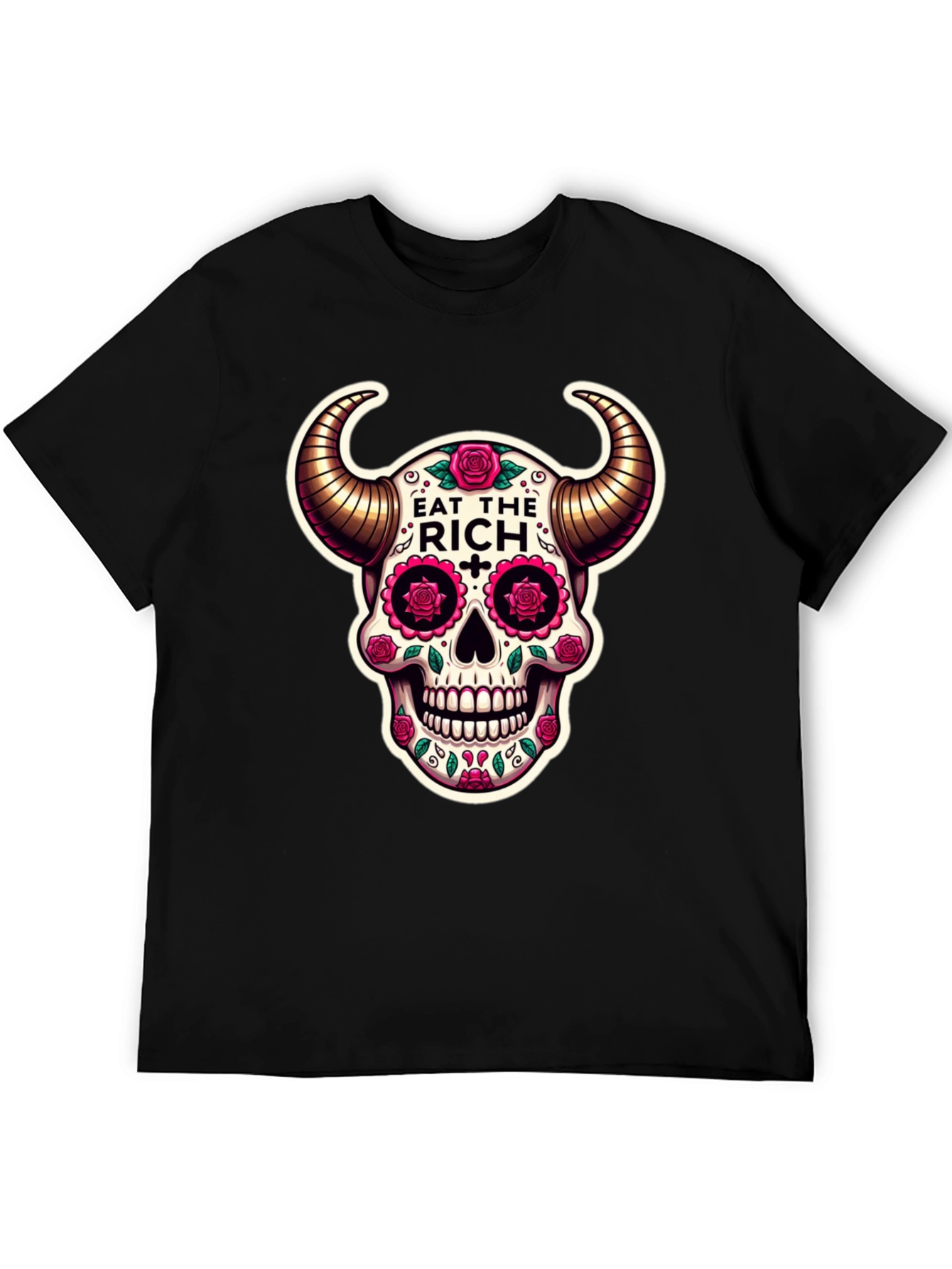 Eat The Rich Skull Graphic T-Shirt