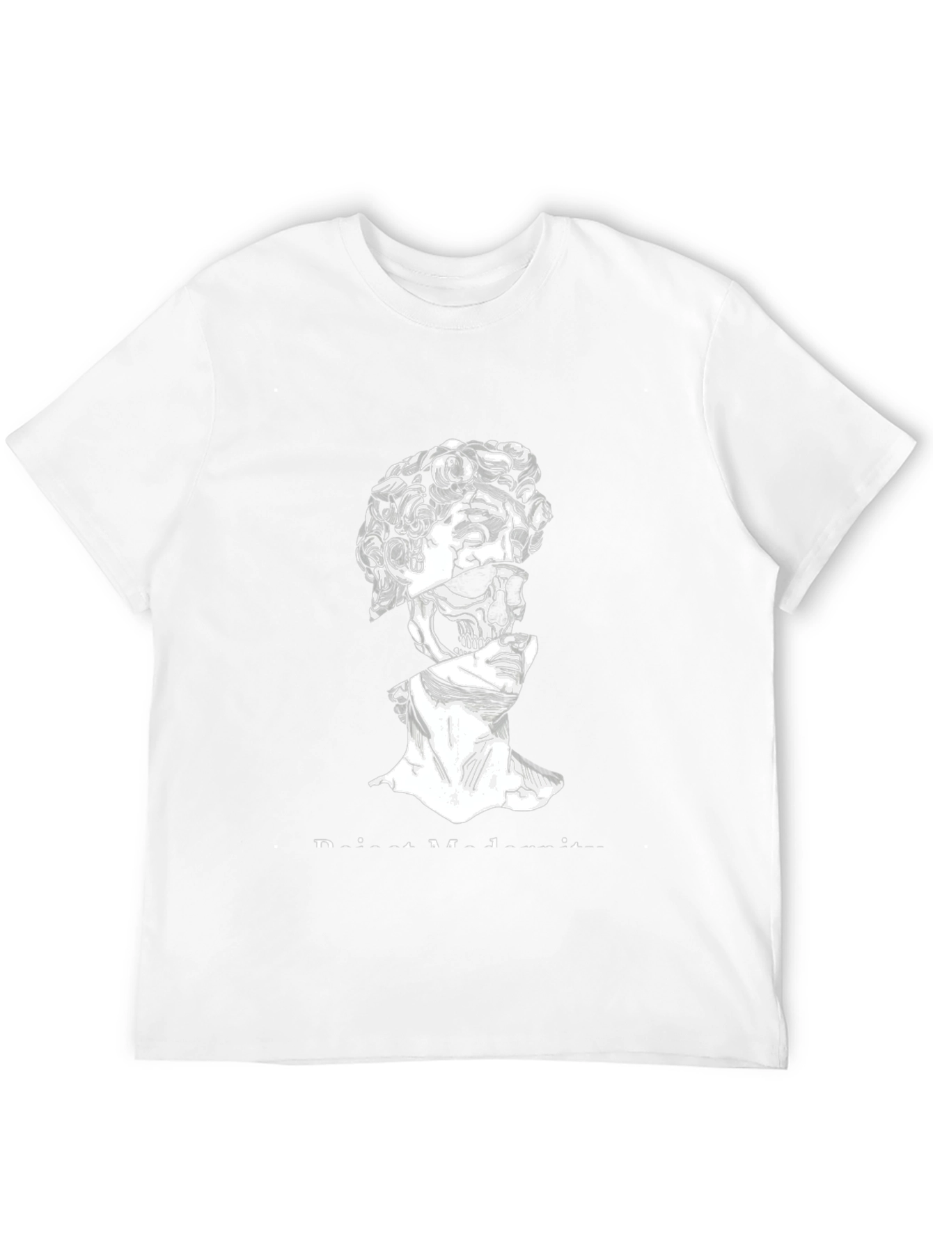 Modern David Skull Graphic Tee - Black
