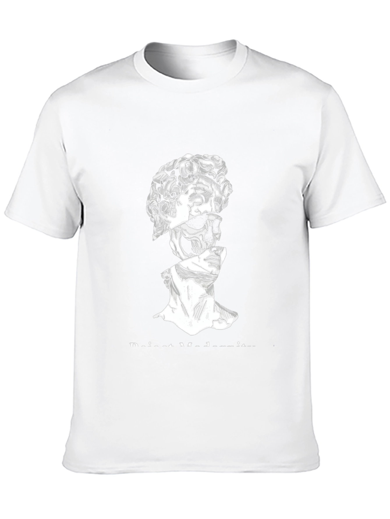 Modern David Skull Graphic Tee - Black