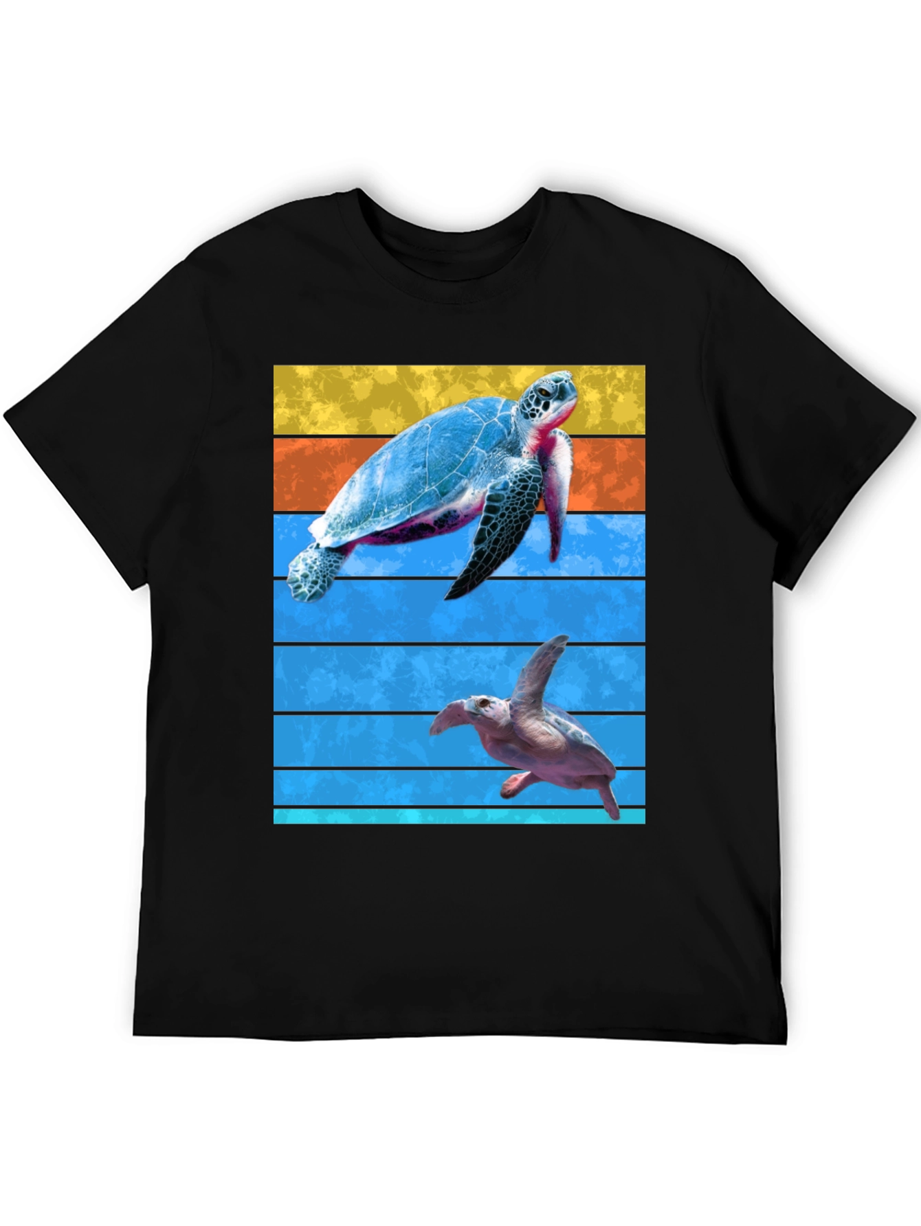 Turtle Graphic Tee - Ocean Lovers Black T-Shirt
