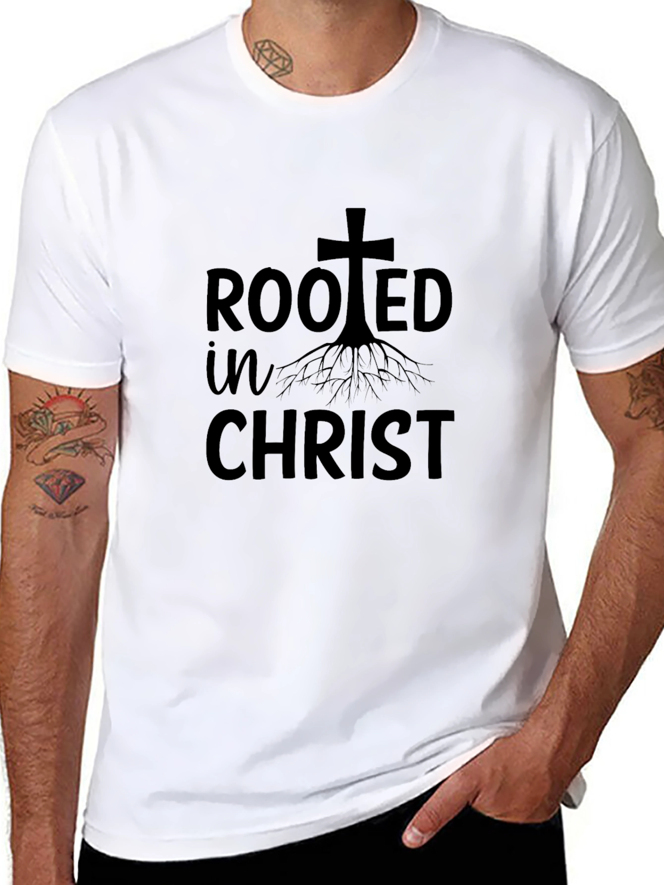 Rooted In Christ T-Shirt Religious Tee
