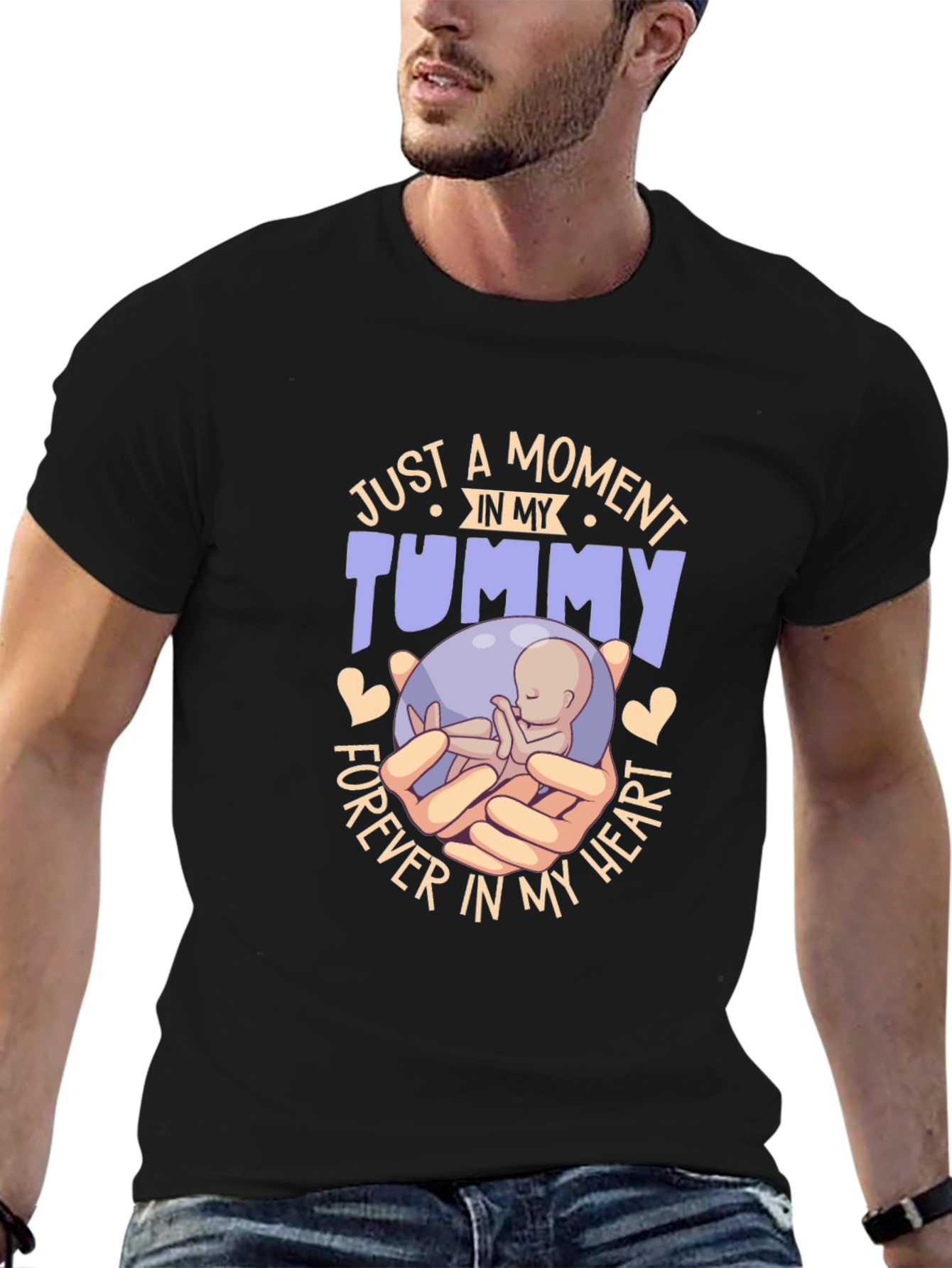 Pregnancy Announcement T-Shirt: Tummy Forever in My Heart