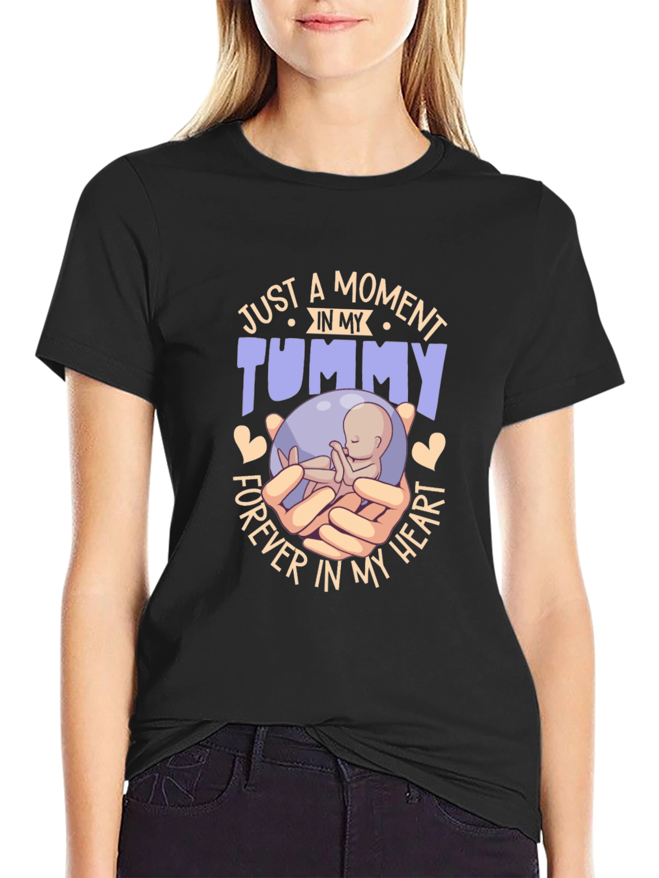 Pregnancy Announcement T-Shirt: Tummy Forever in My Heart