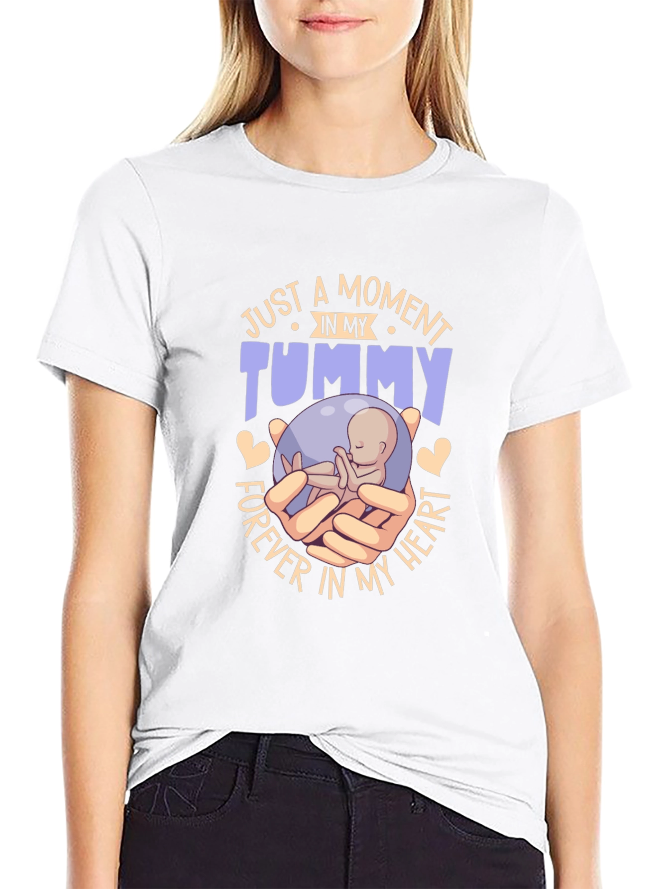 Pregnancy Announcement T-Shirt: Tummy Forever in My Heart