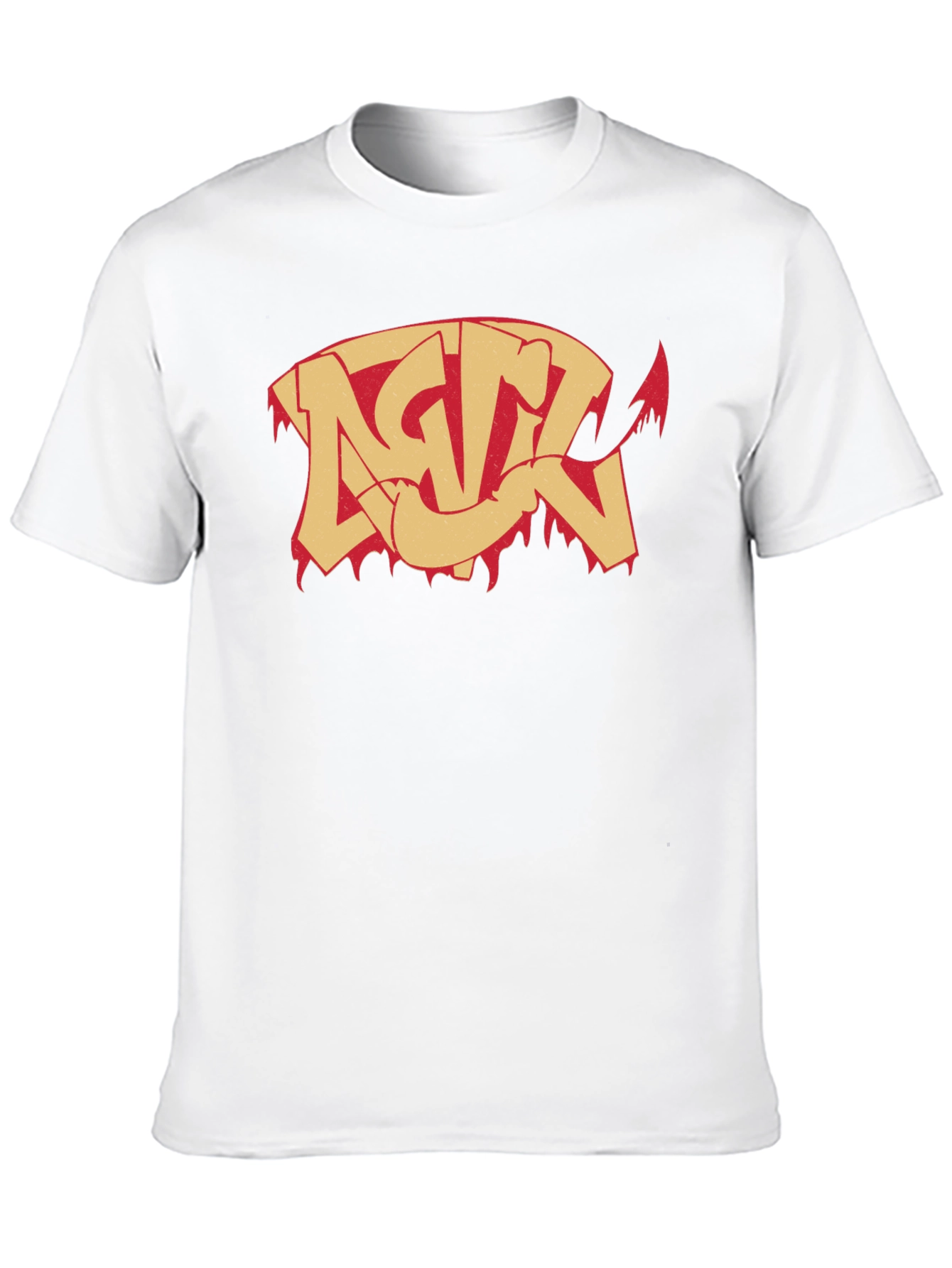 Edgy Graphic Print Black T-Shirt