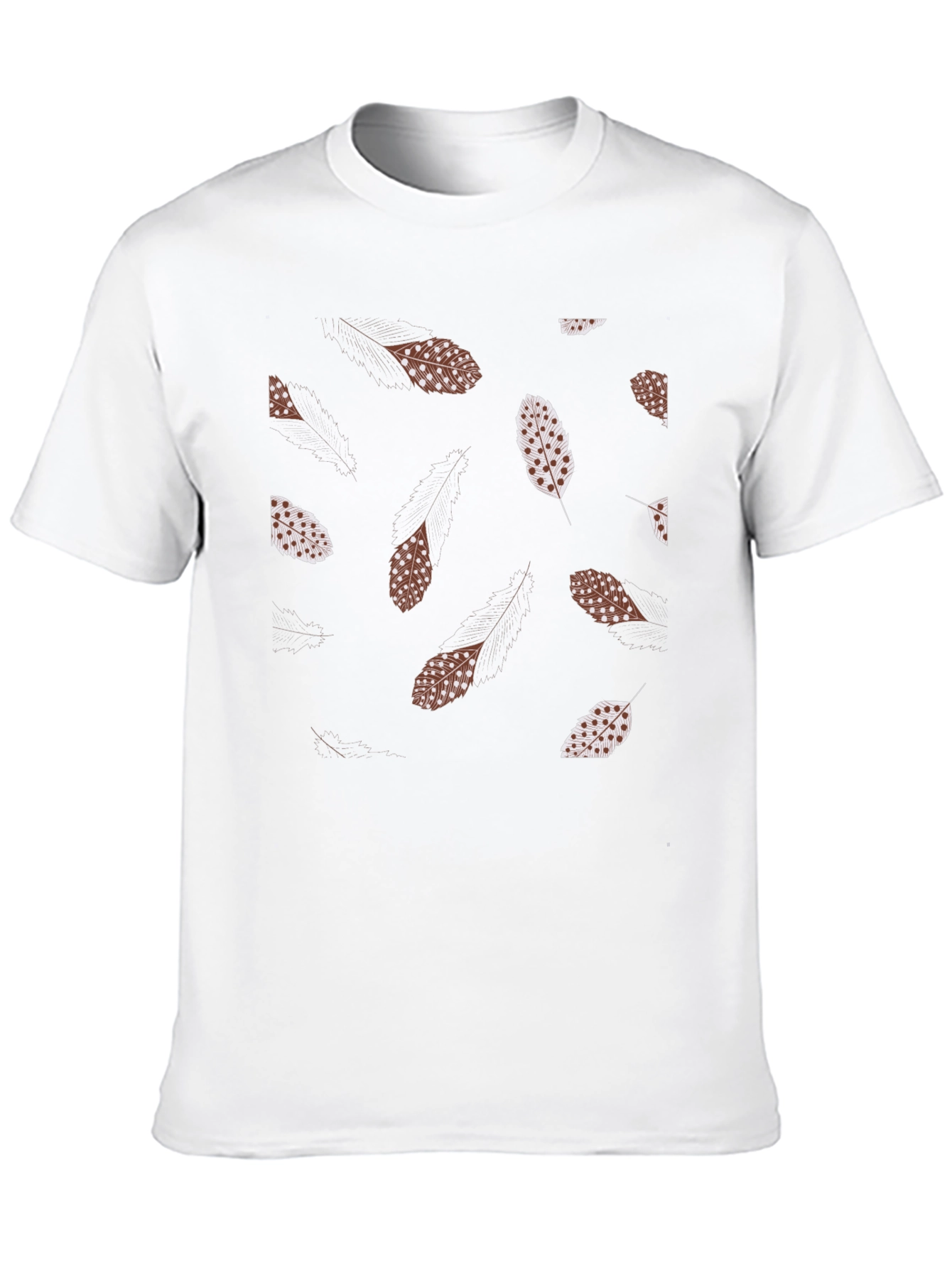 Feather Print Black T-Shirt