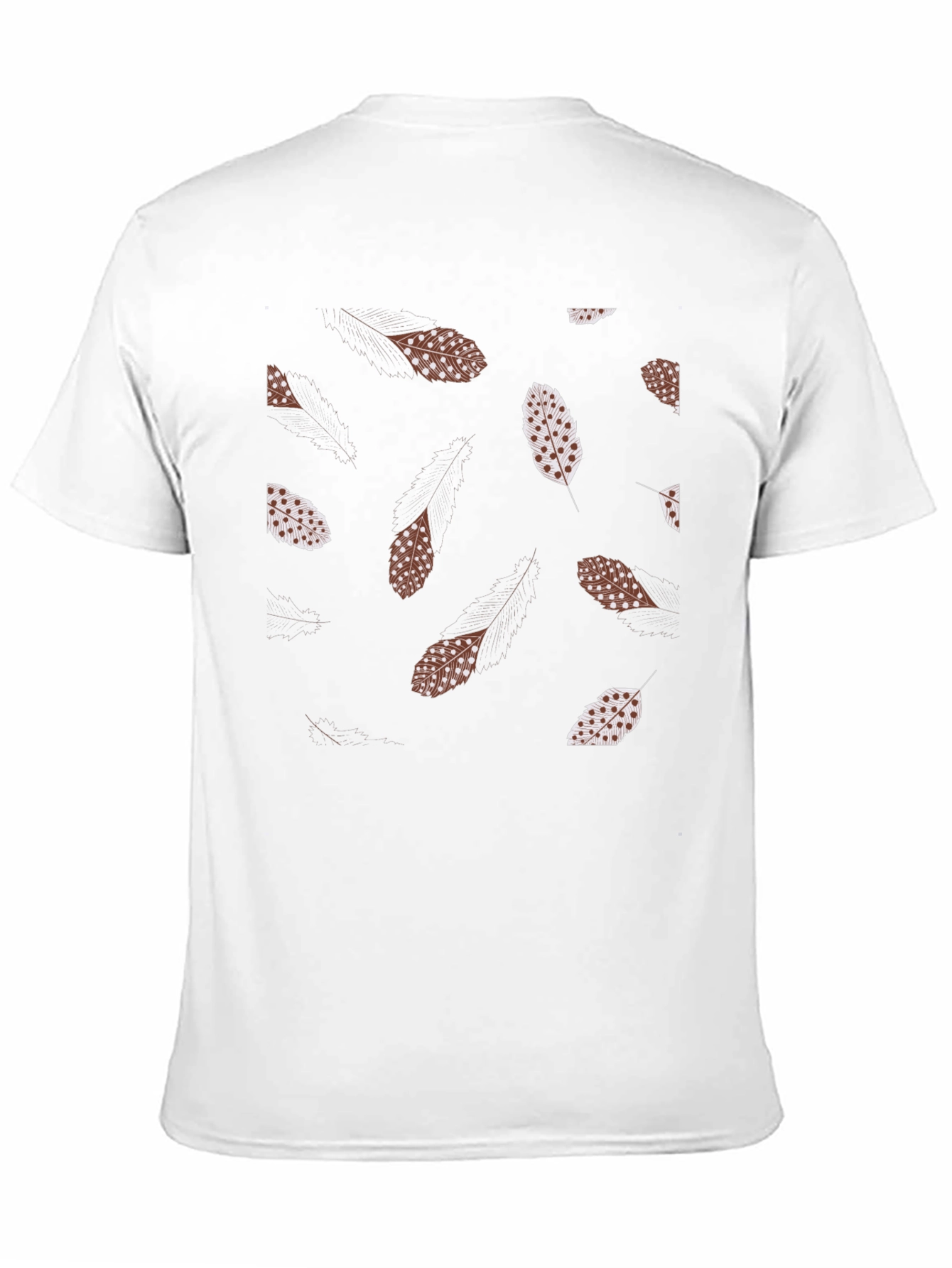 Feather Print Black T-Shirt
