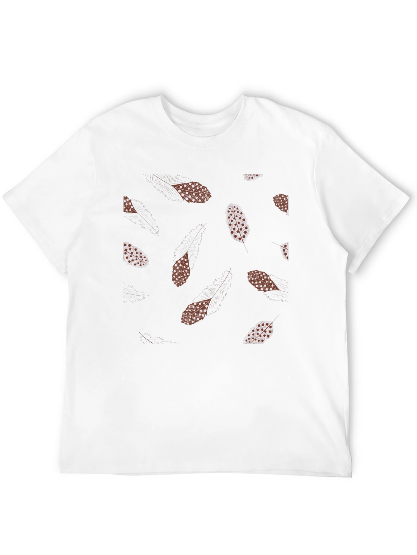 Feather Print Black T-Shirt