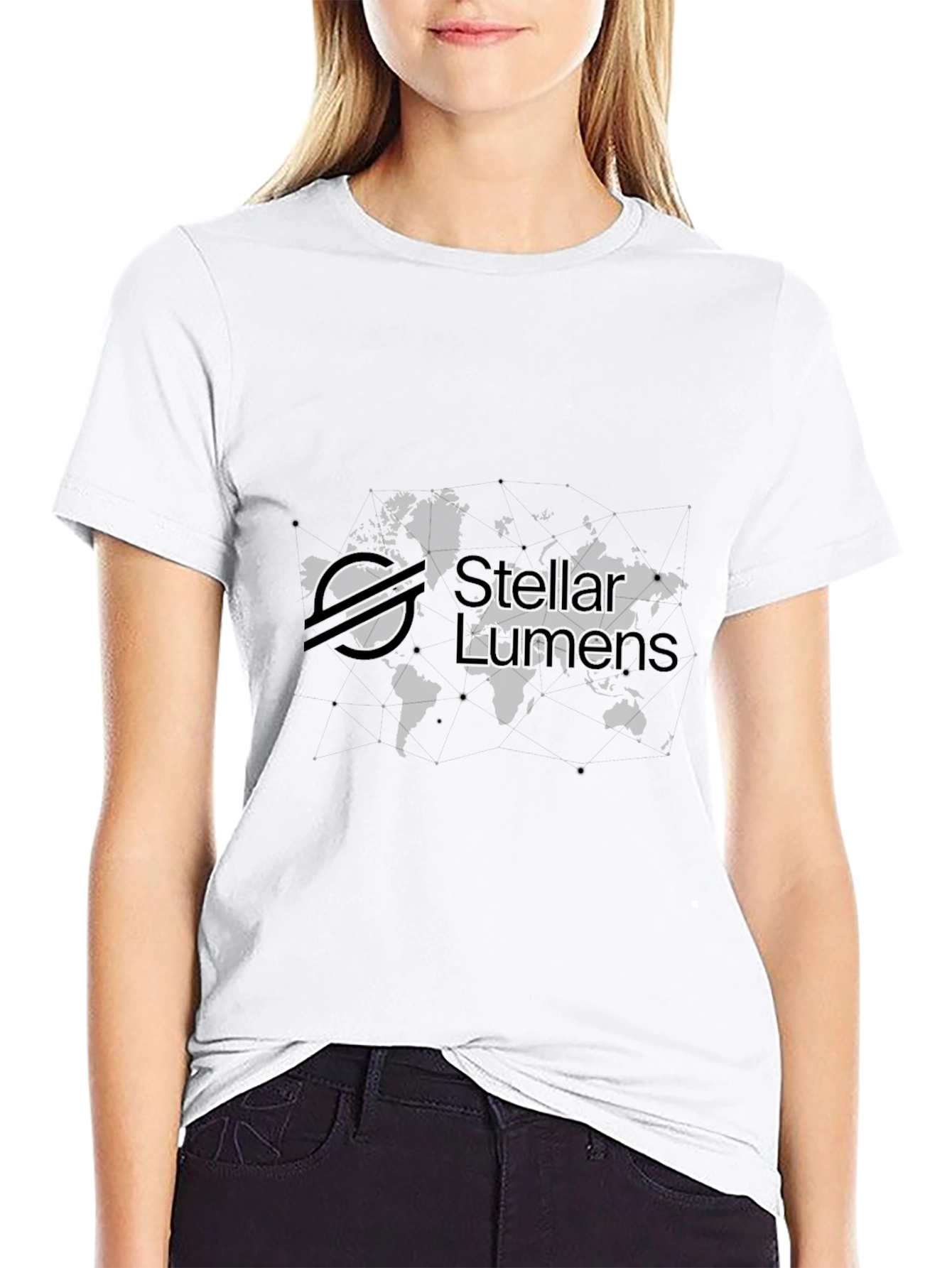 Stellar Lumens Black T-Shirt - Crypto Inspired Fashion
