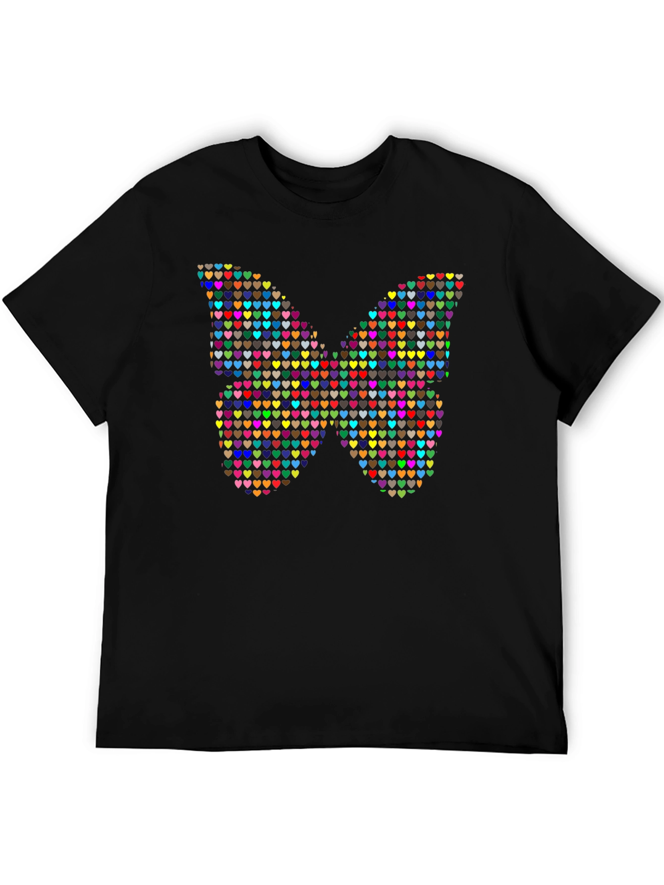 Heart Butterfly Black Graphic Tee
