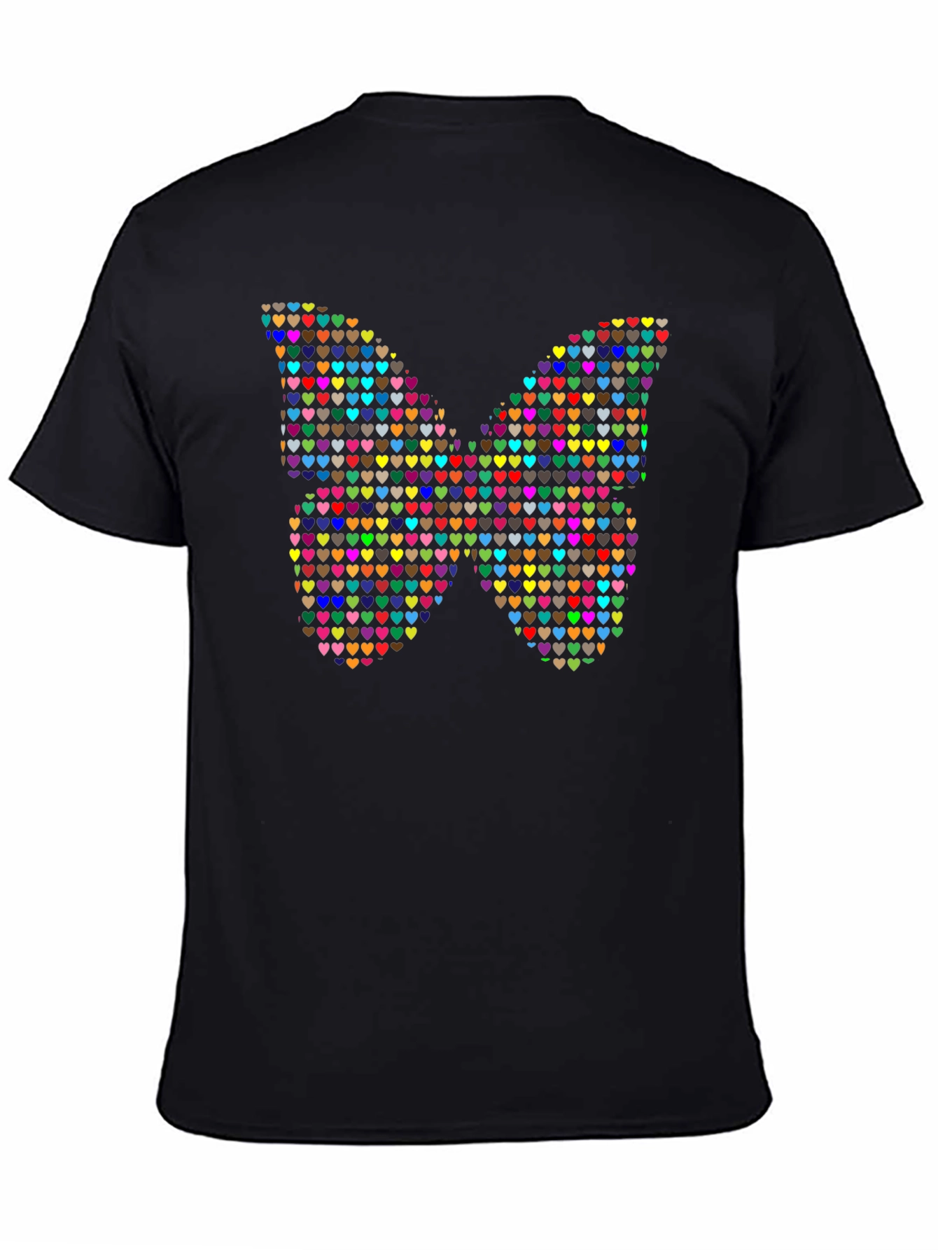 Heart Butterfly Black Graphic Tee