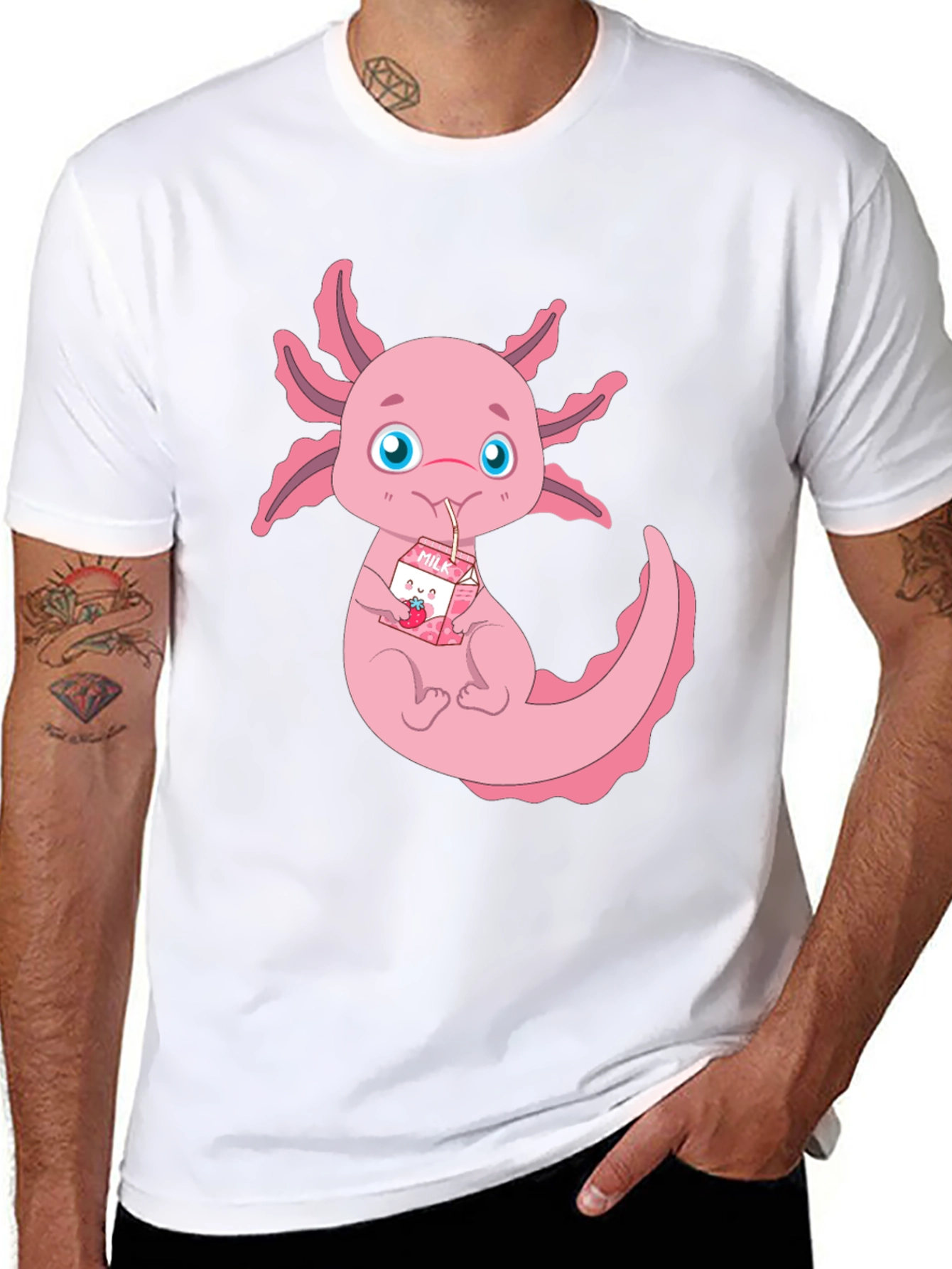 Axolotl Milk T-Shirt - Cute Kawaii Animal Tee