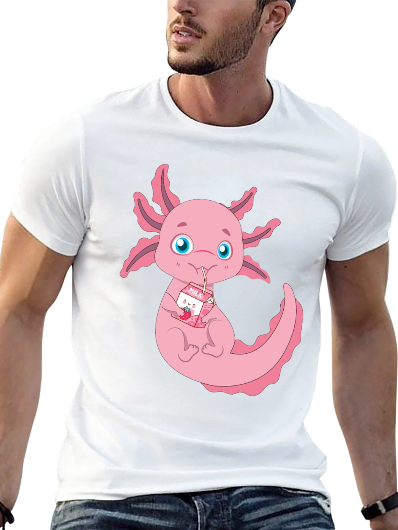 Axolotl Milk T-Shirt - Cute Kawaii Animal Tee