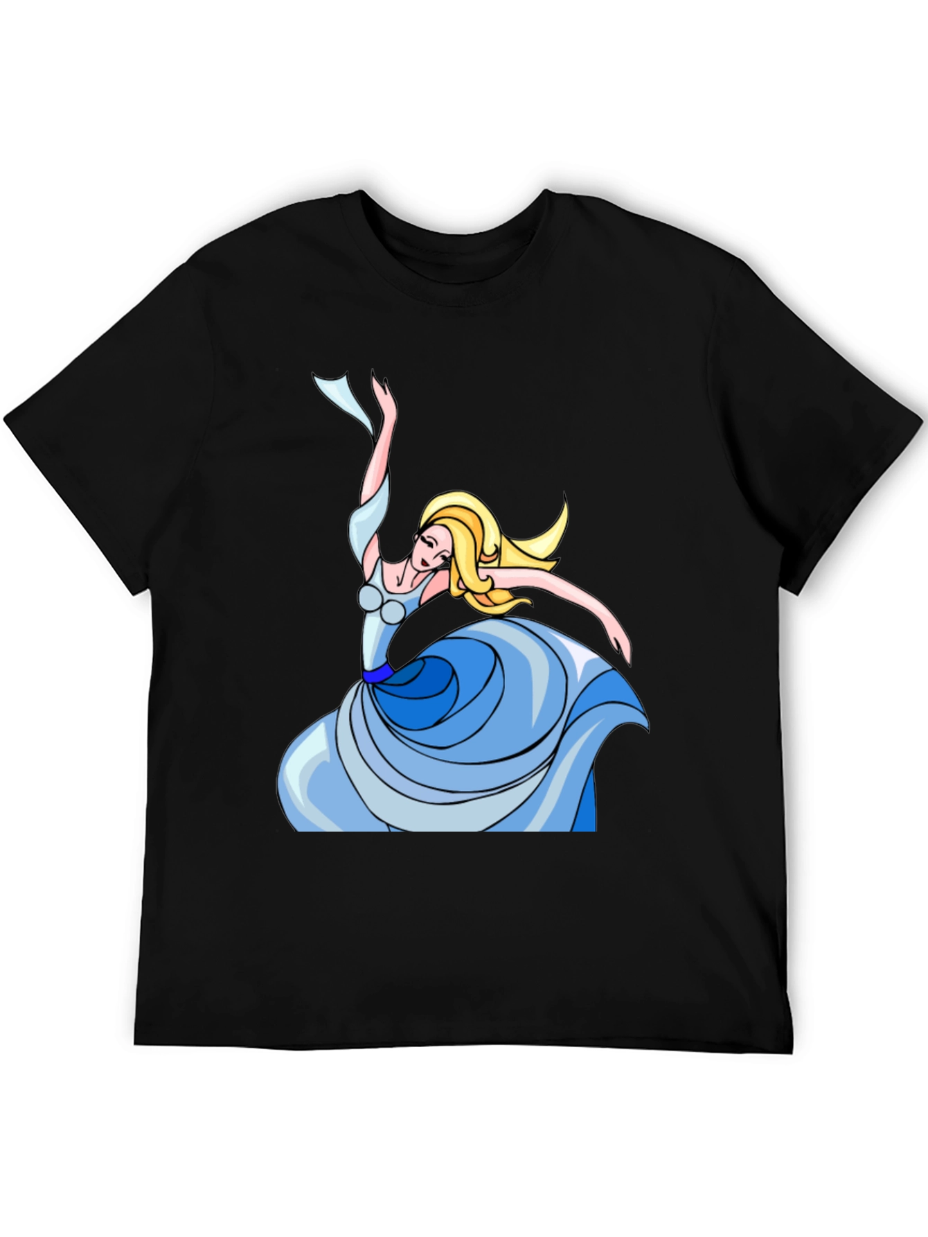 Dancing Woman Graphic Tee - Stylish Black T-Shirt