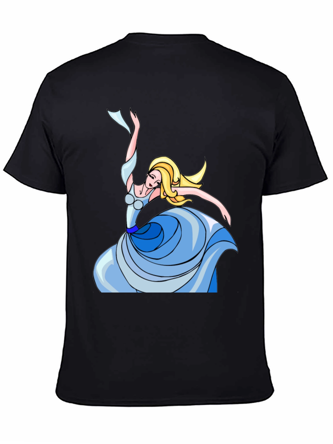 Dancing Woman Graphic Tee - Stylish Black T-Shirt