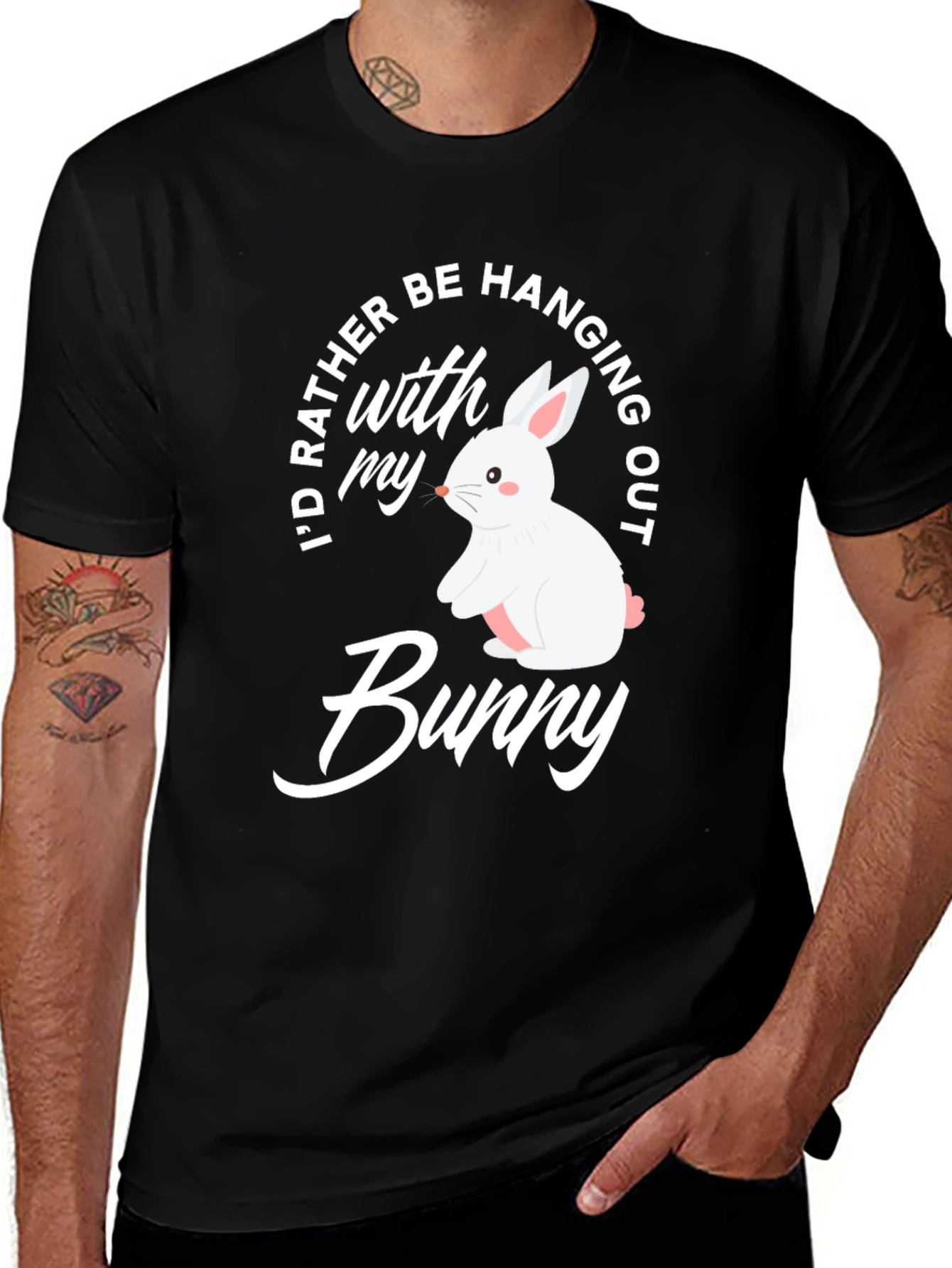 Cute Bunny Graphic T-Shirt - Easter Apparel