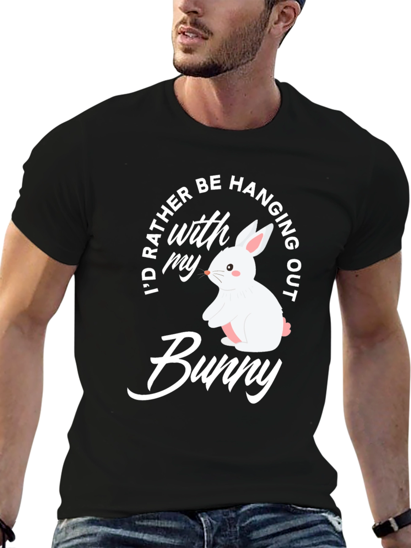 Cute Bunny Graphic T-Shirt - Easter Apparel