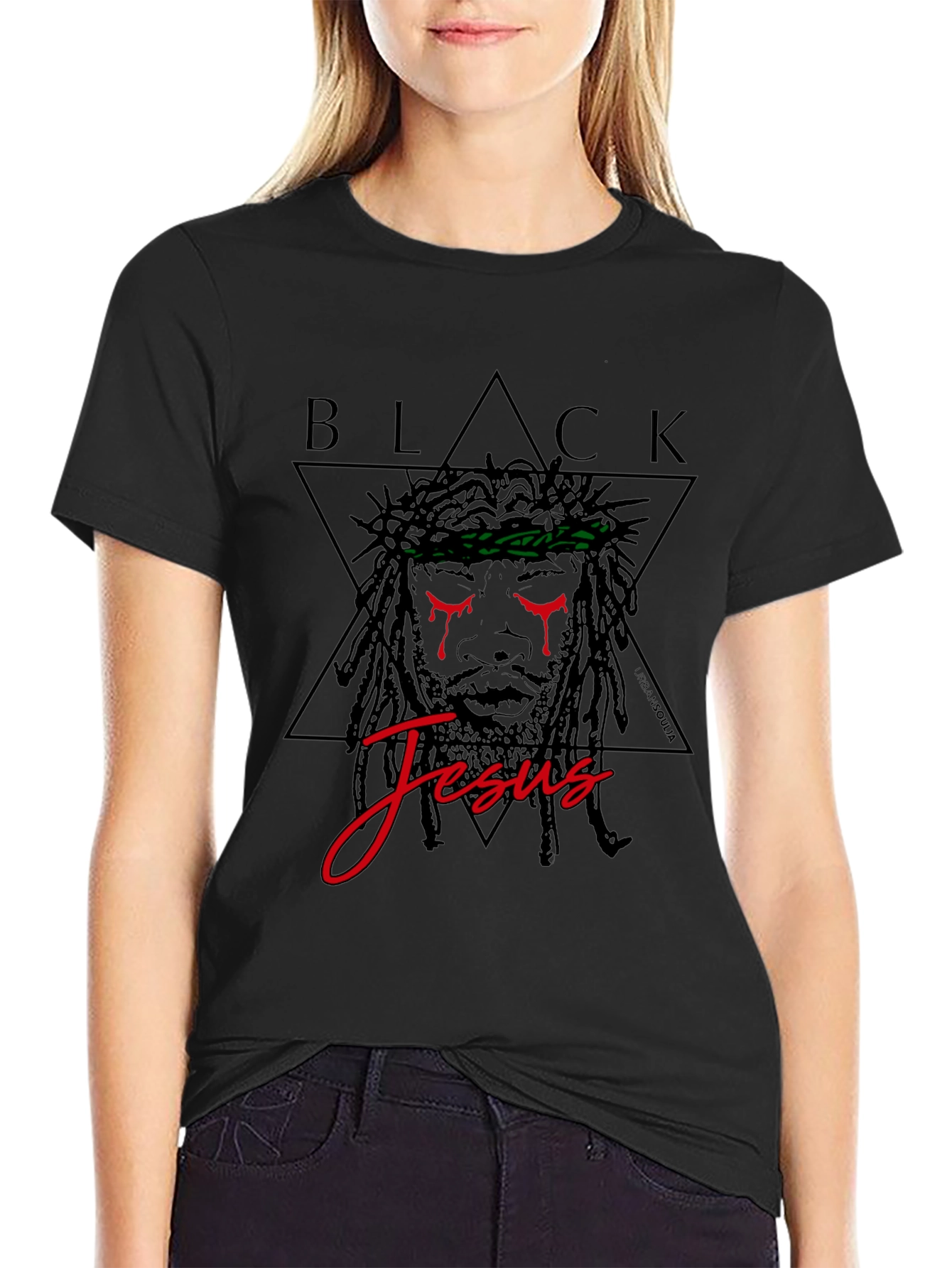Black Jesus Graphic Tee - Stylish Streetwear