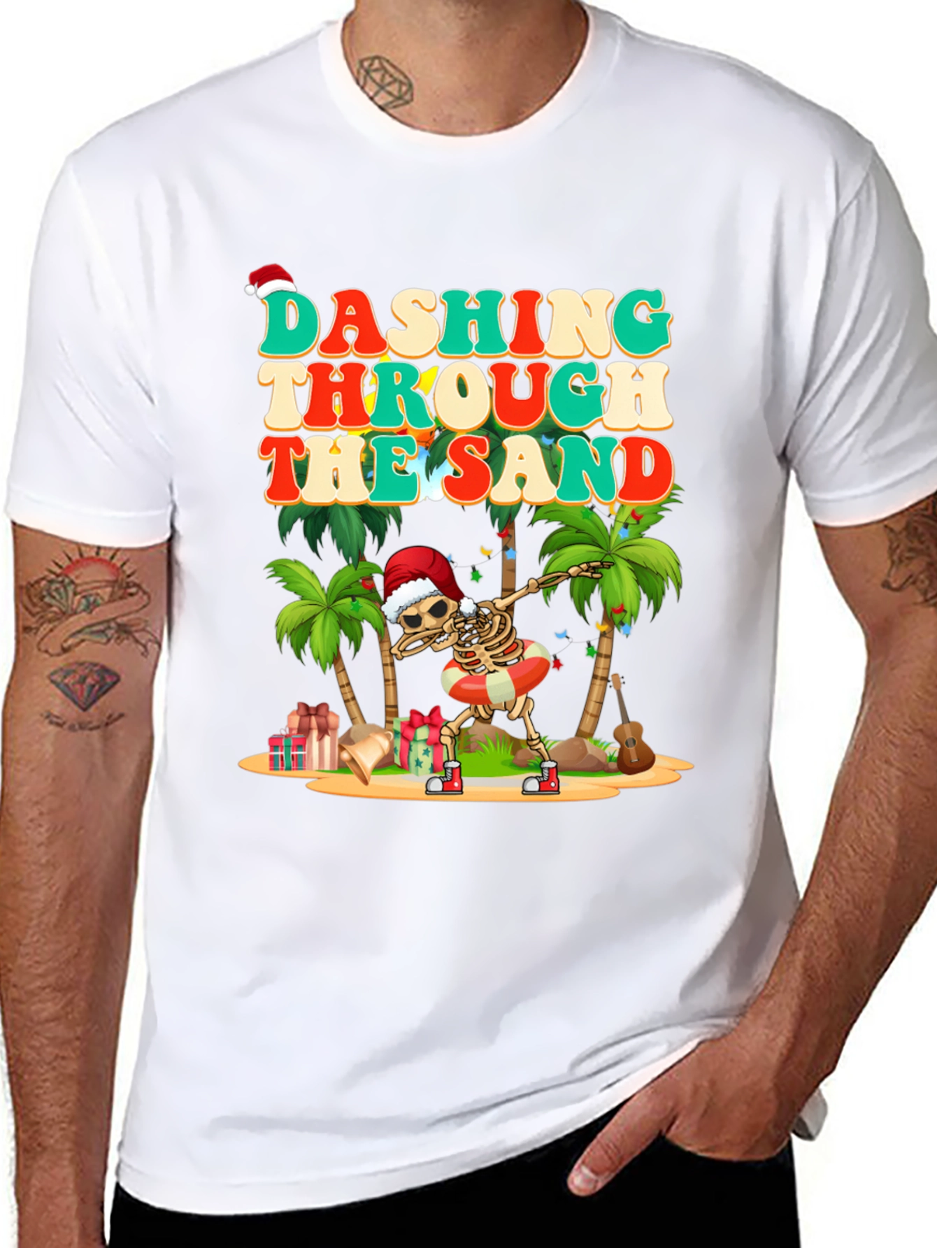 Dashing Through the Sand Skeleton Graphic Tee