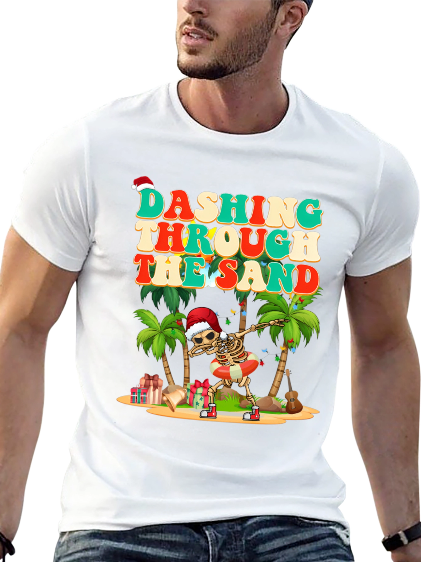 Dashing Through the Sand Skeleton Graphic Tee