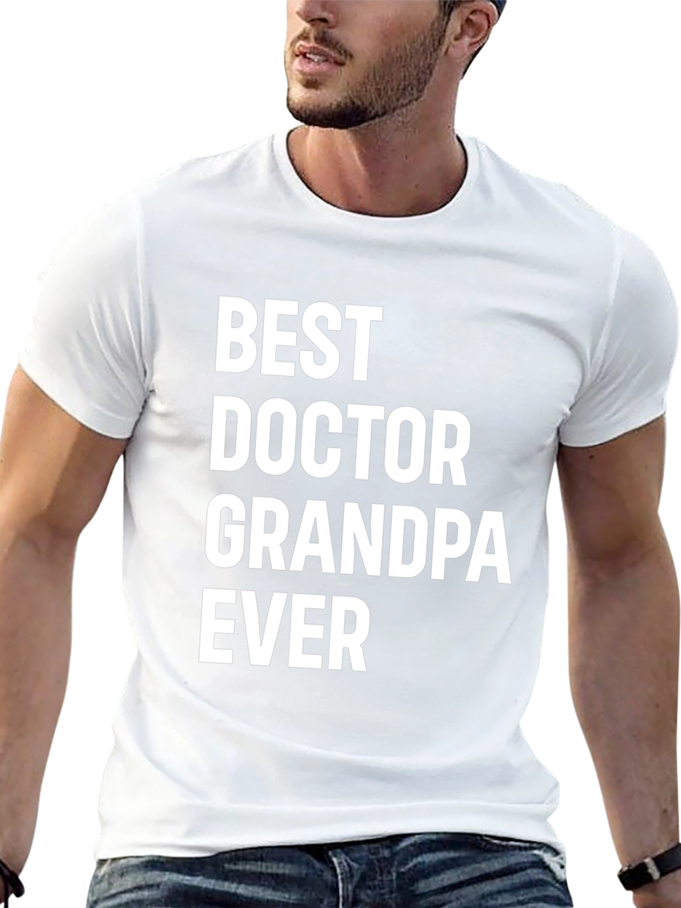 Best Doctor Grandpa Ever Graphic Tee - Black