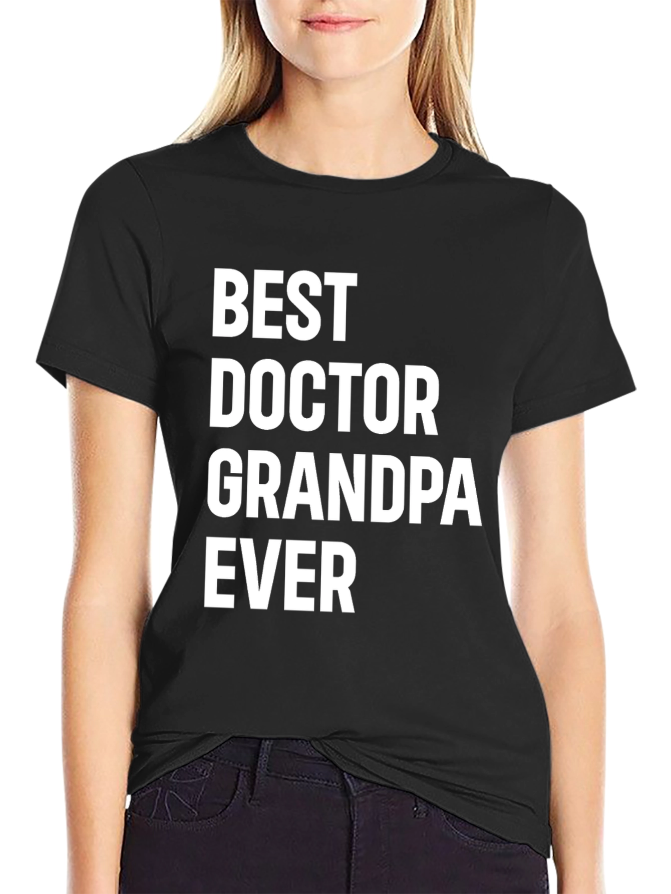 Best Doctor Grandpa Ever Graphic Tee - Black