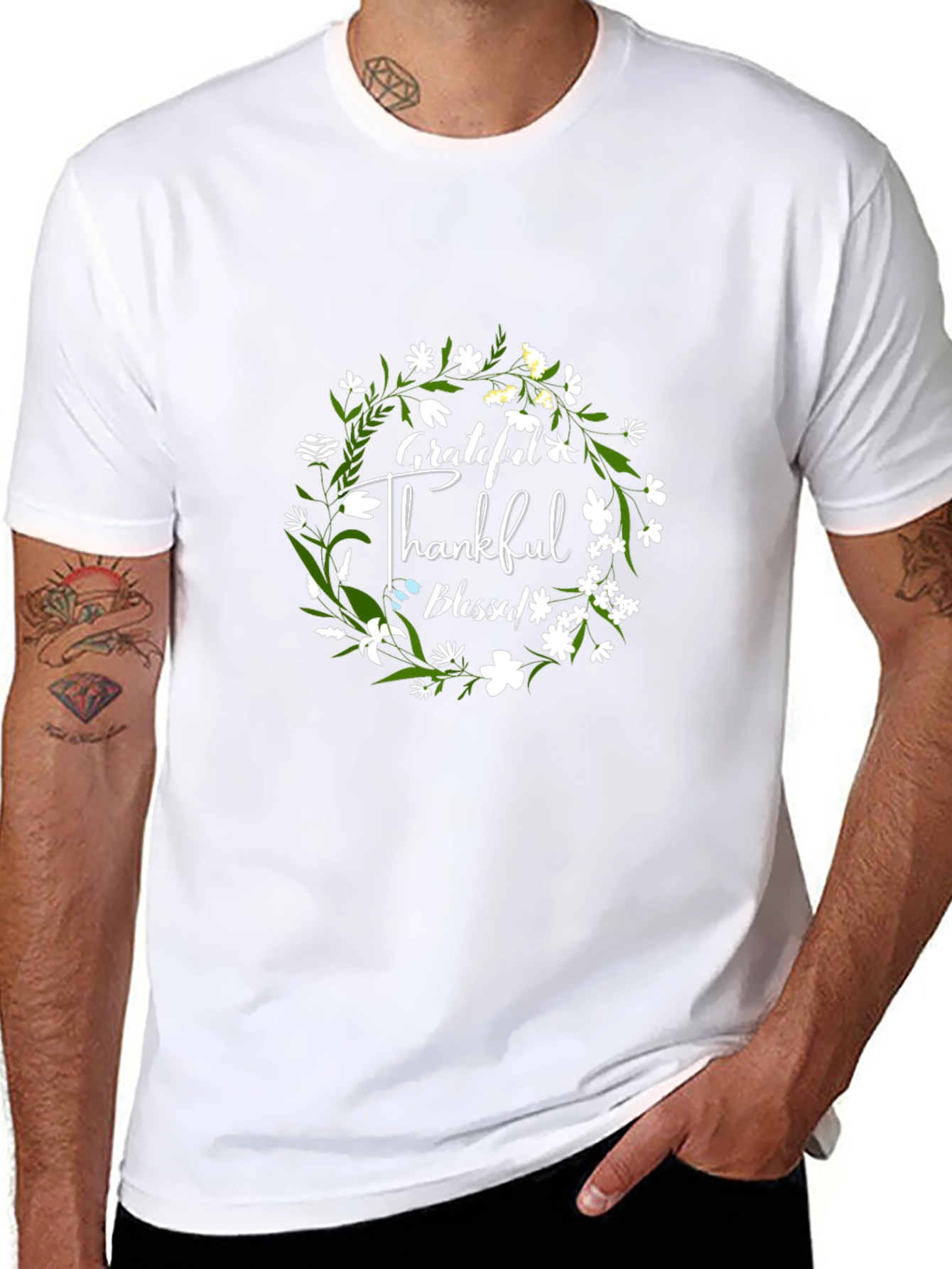 Grateful Thankful Blessed Graphic Tee