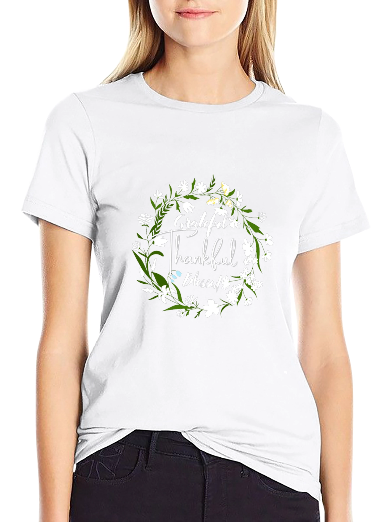 Grateful Thankful Blessed Graphic Tee