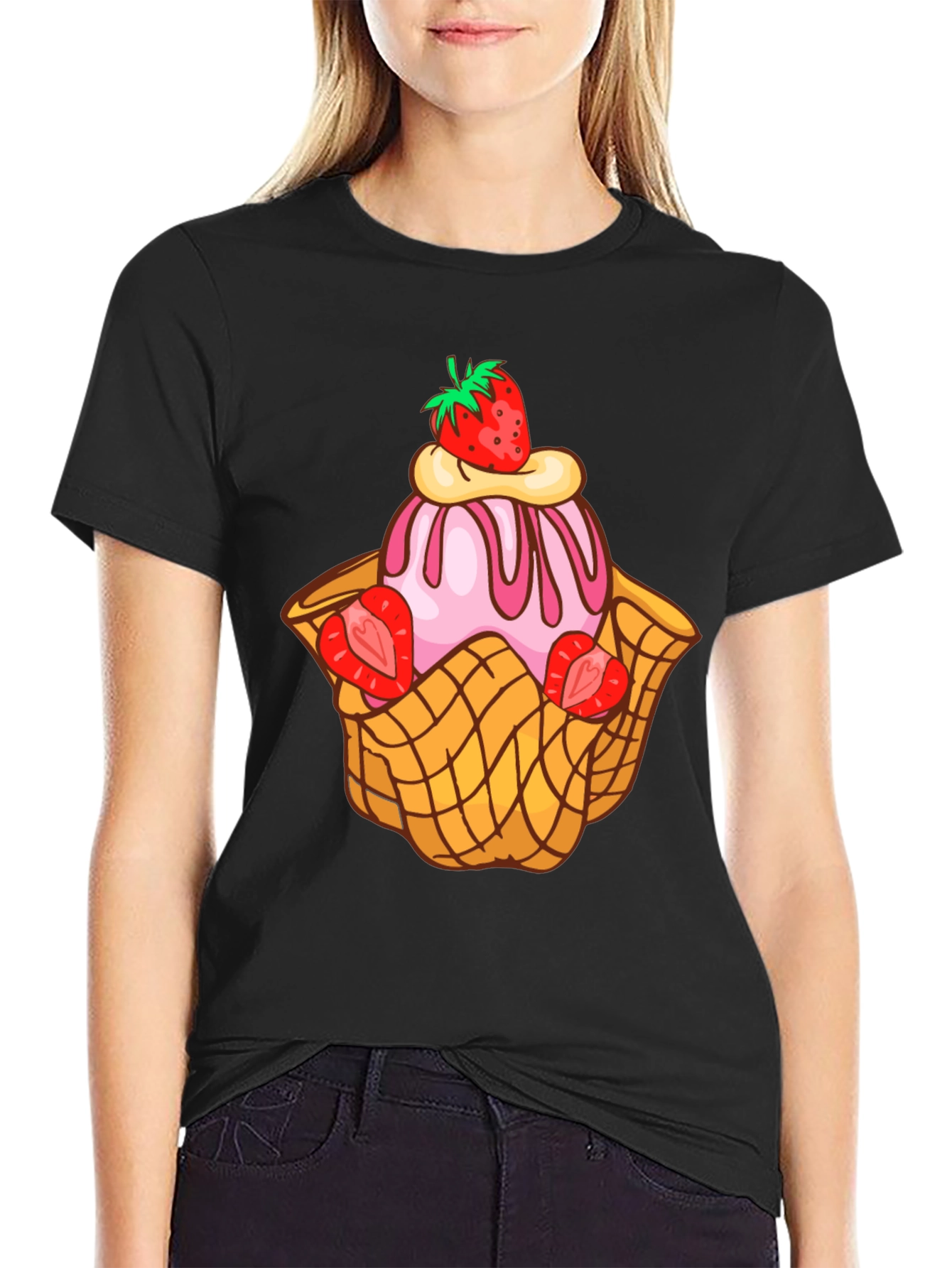 Strawberry Ice Cream Dessert T-Shirt