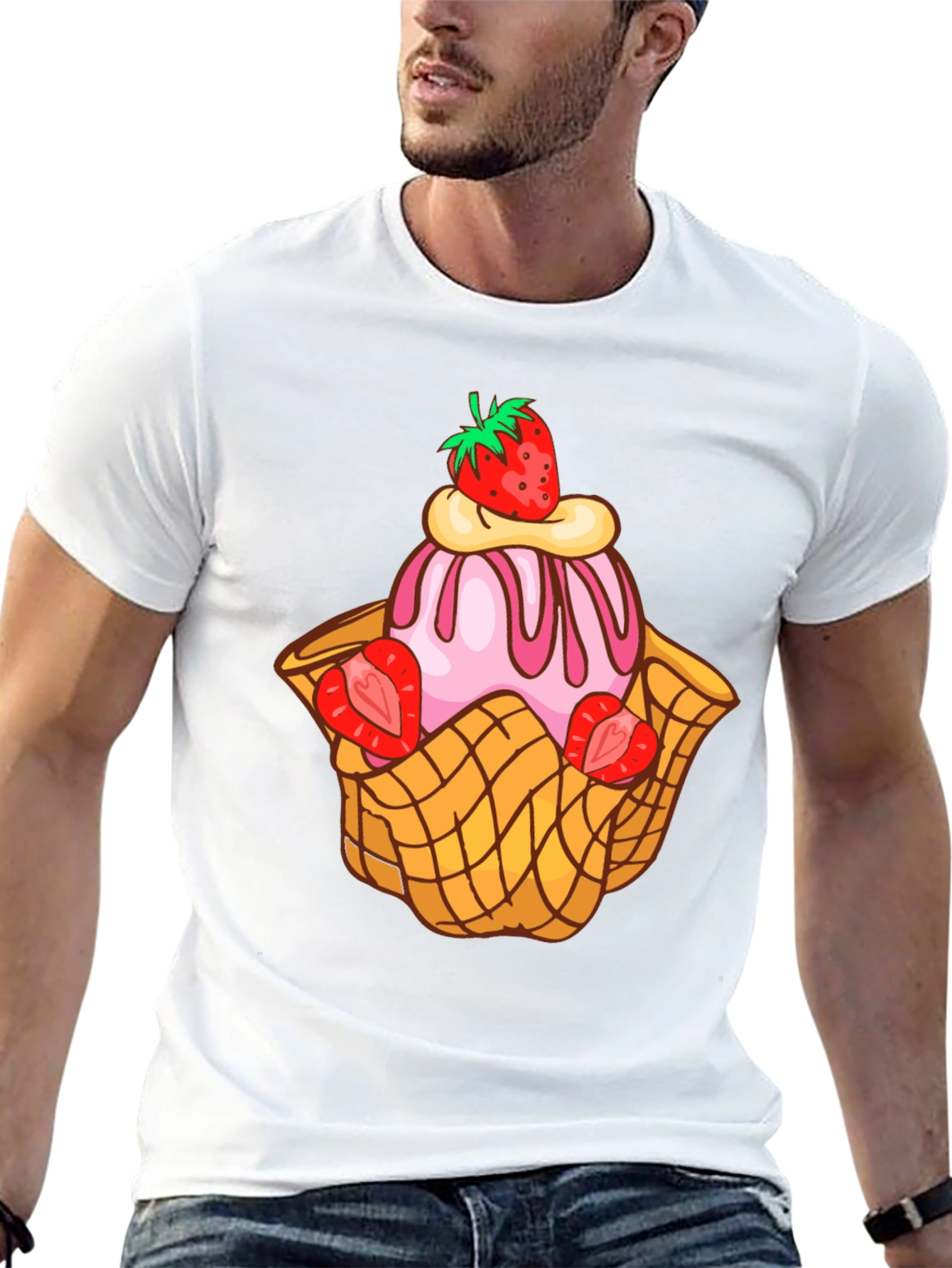 Strawberry Ice Cream Dessert T-Shirt