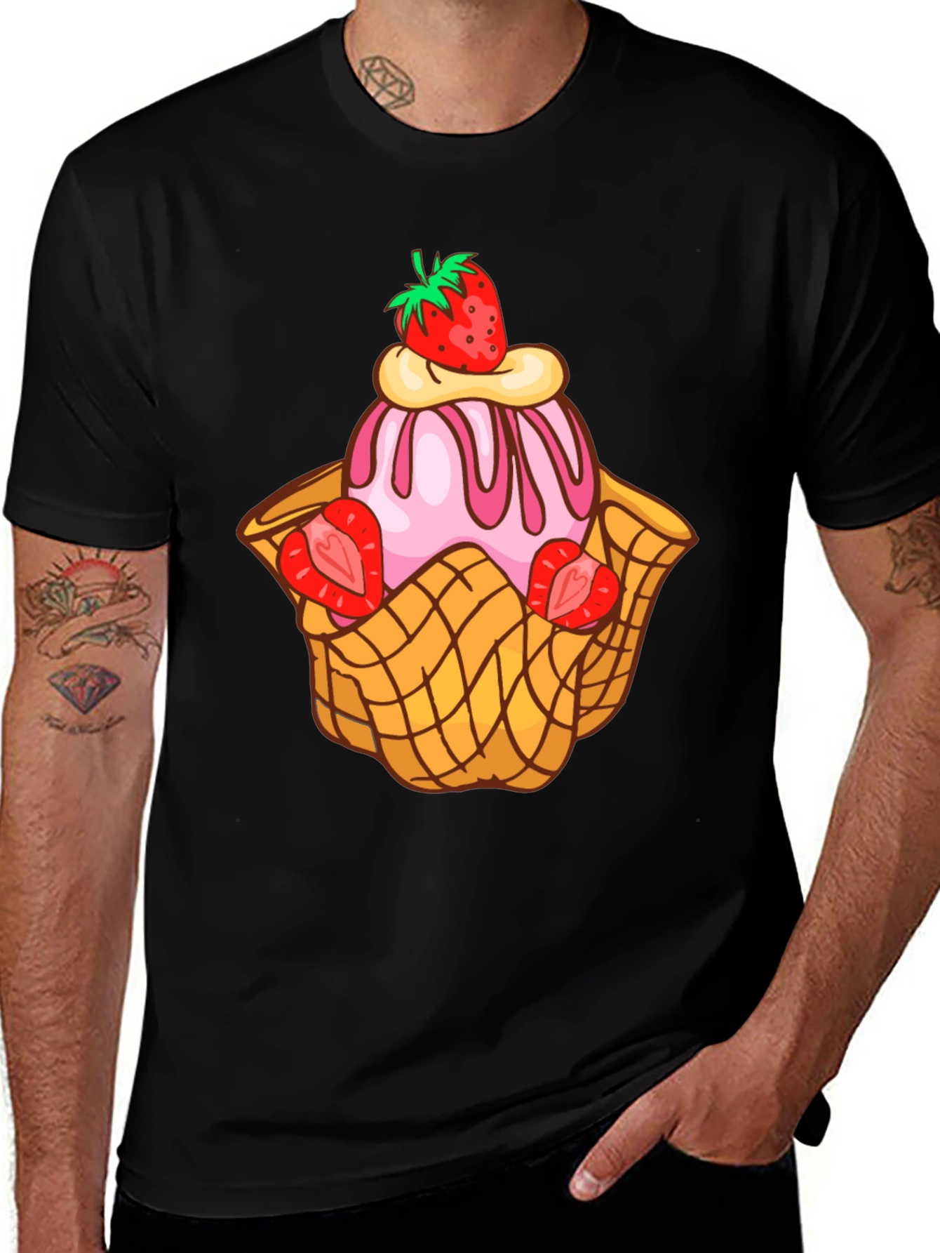 Strawberry Ice Cream Dessert T-Shirt