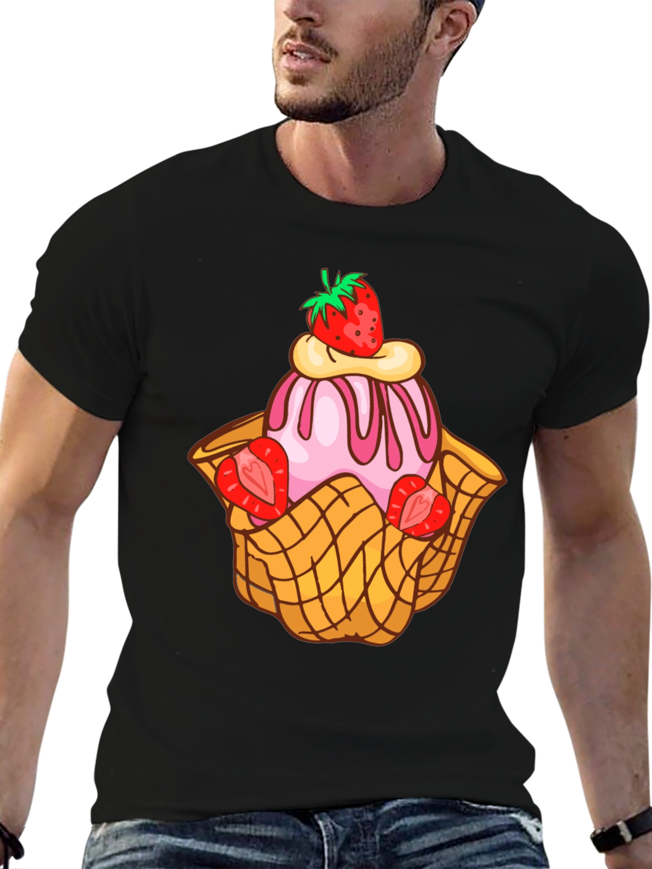 Strawberry Ice Cream Dessert T-Shirt