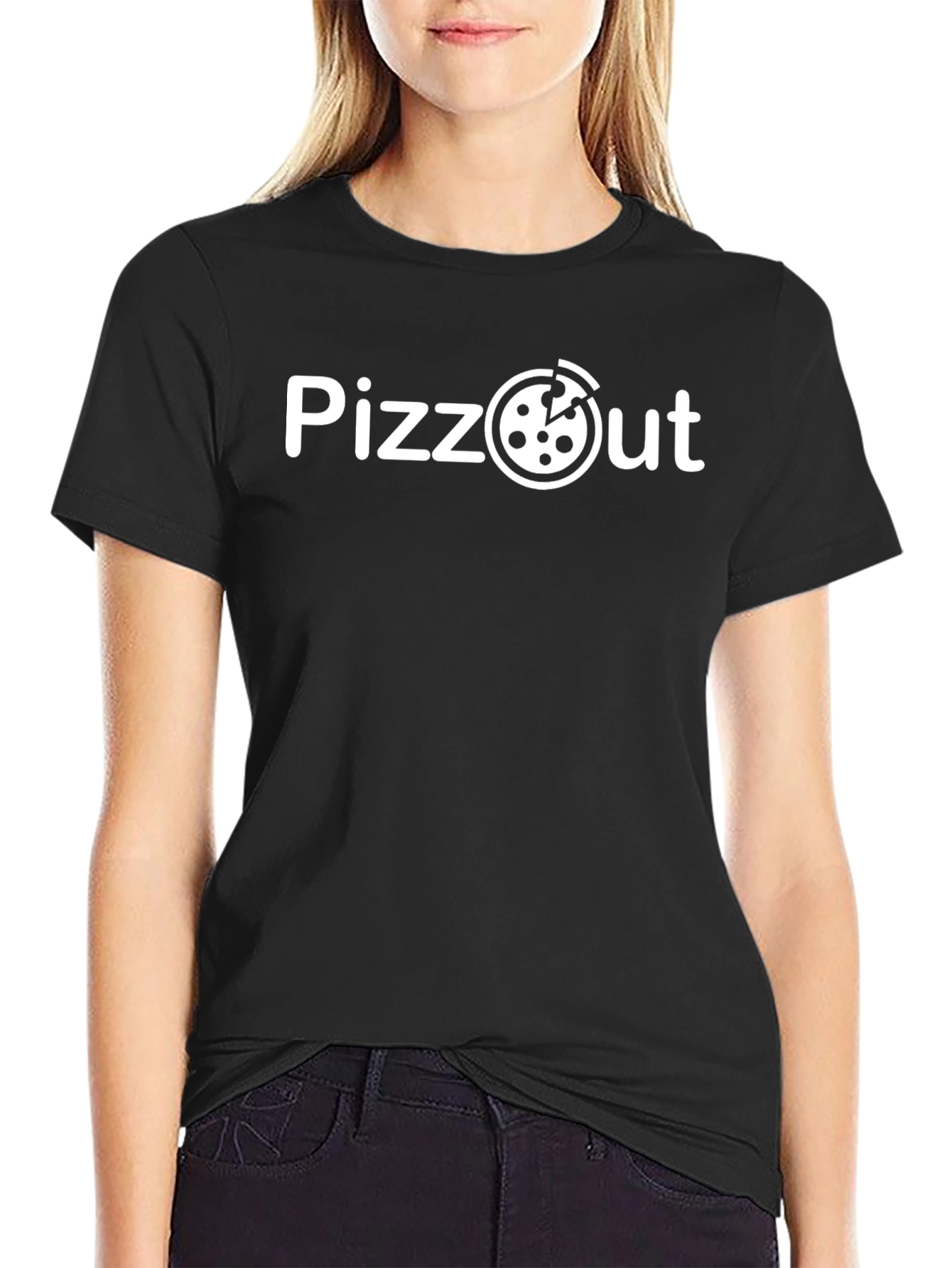 Pizza Out Funny Graphic T-Shirt