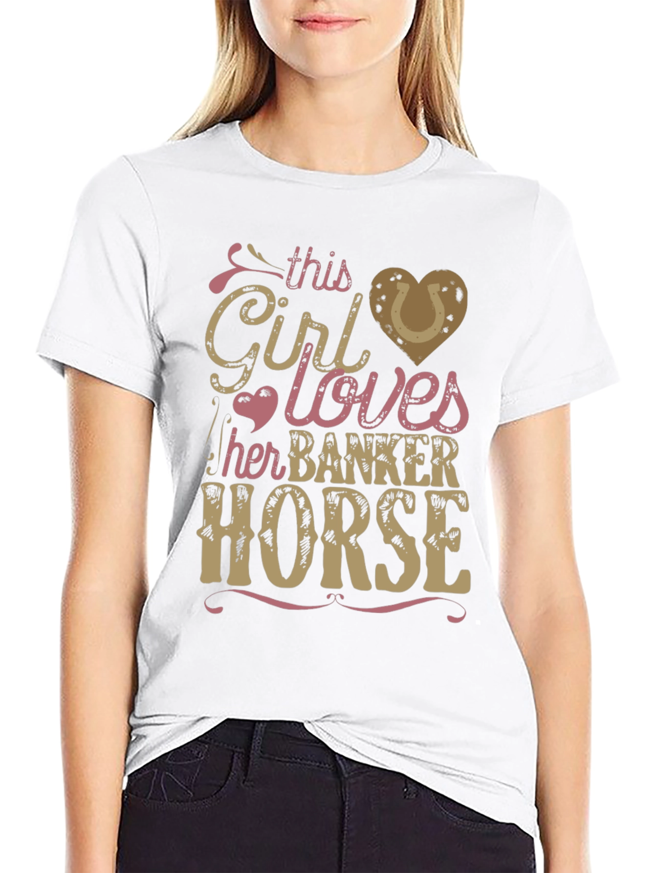 Girl Loves Banker Horse T-Shirt