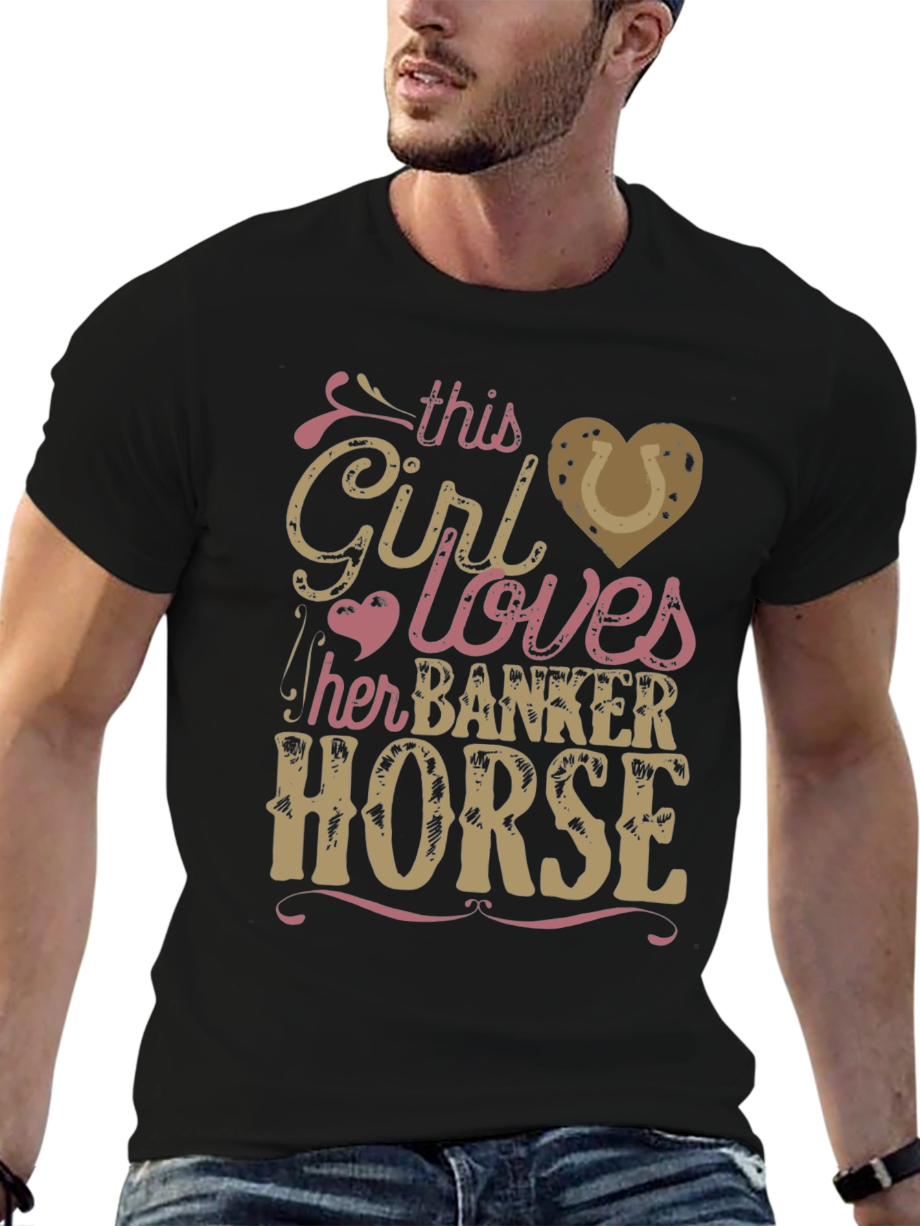 Girl Loves Banker Horse T-Shirt