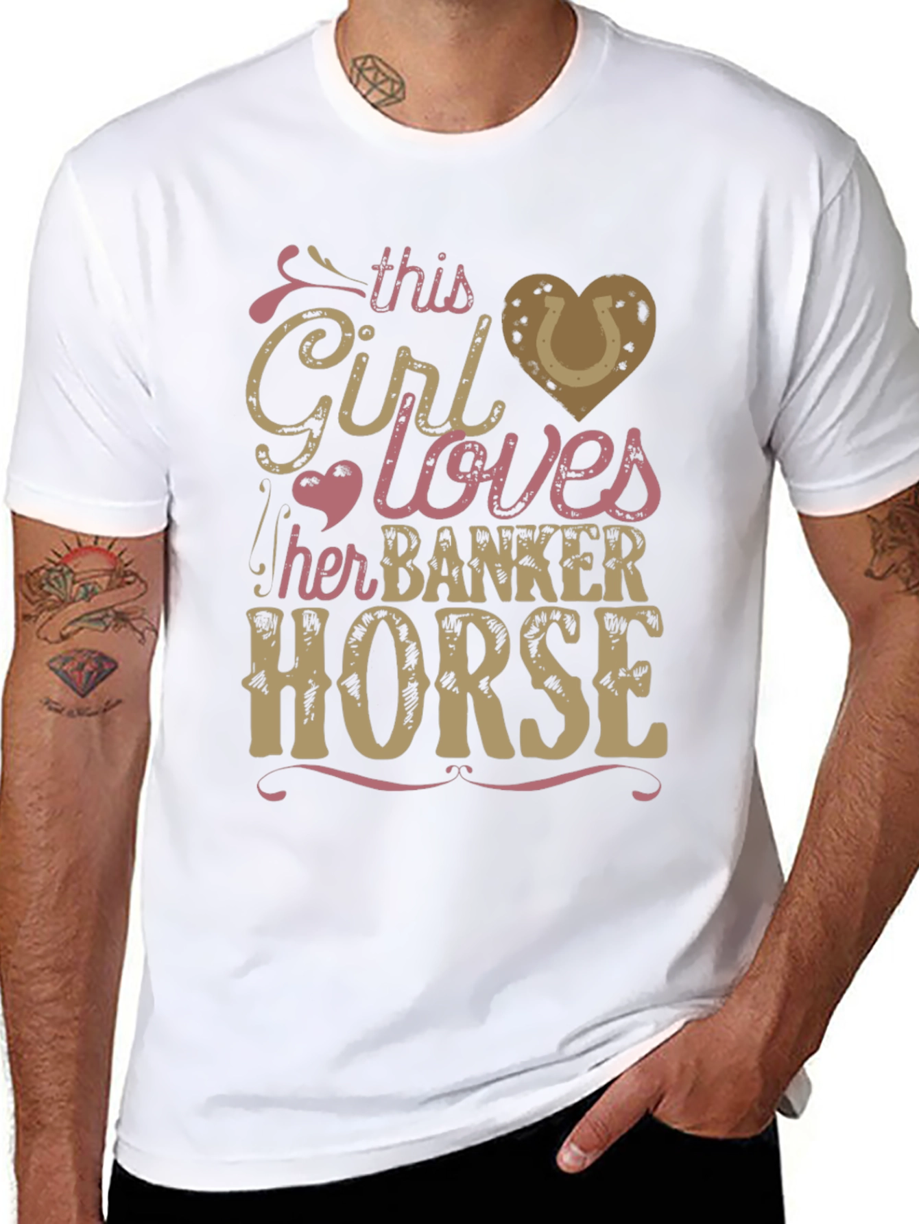 Girl Loves Banker Horse T-Shirt