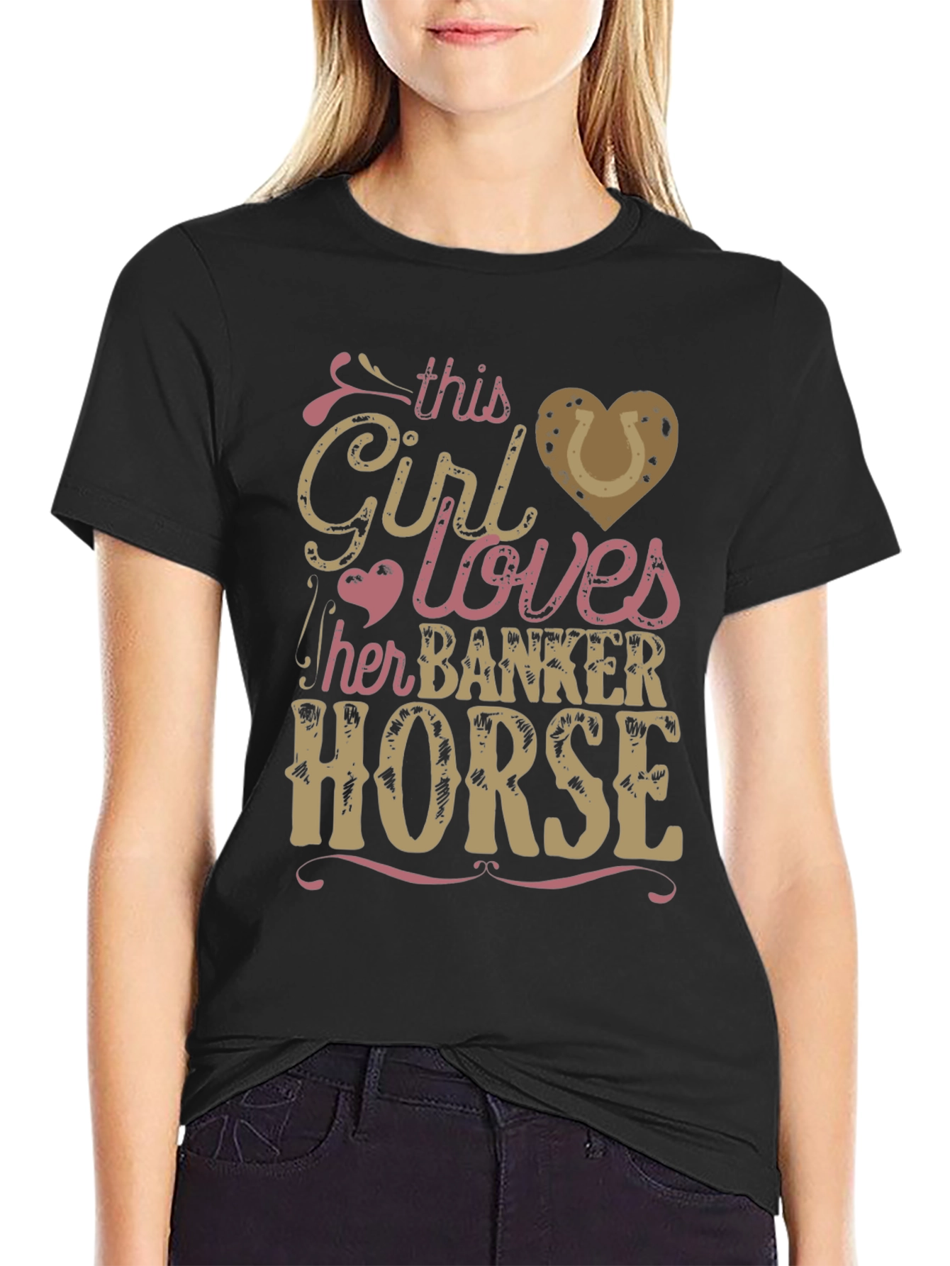Girl Loves Banker Horse T-Shirt