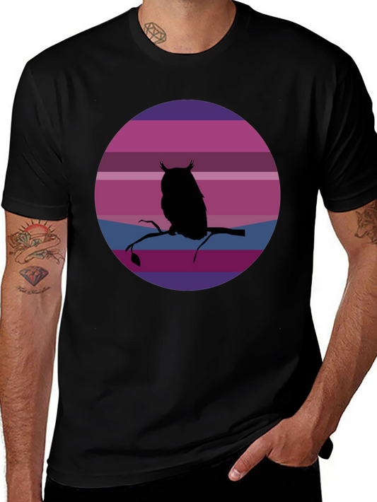 Owl Silhouette Sunset T-Shirt
