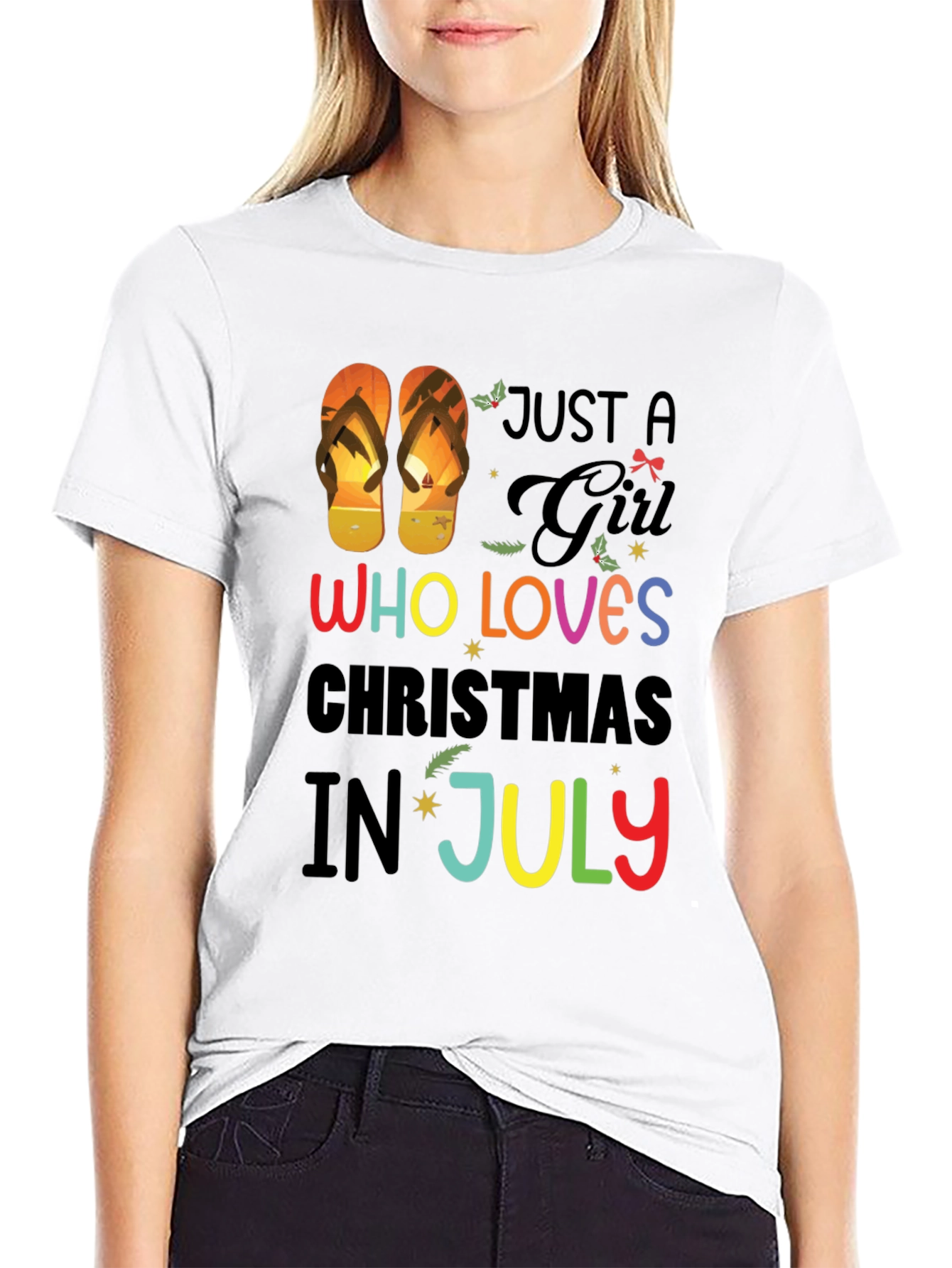 Just a Girl Who Loves Christmas in July T-Shirt