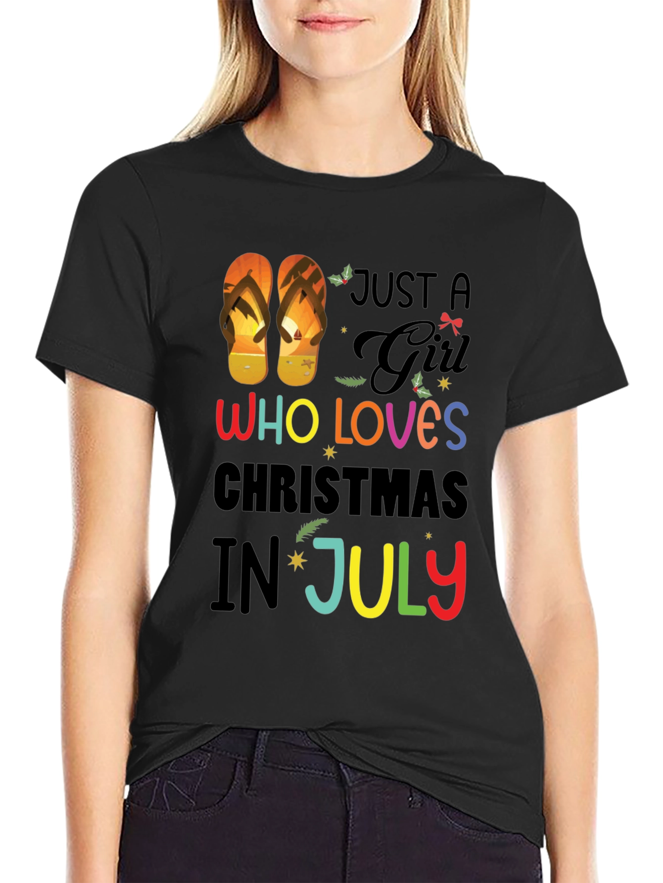 Just a Girl Who Loves Christmas in July T-Shirt