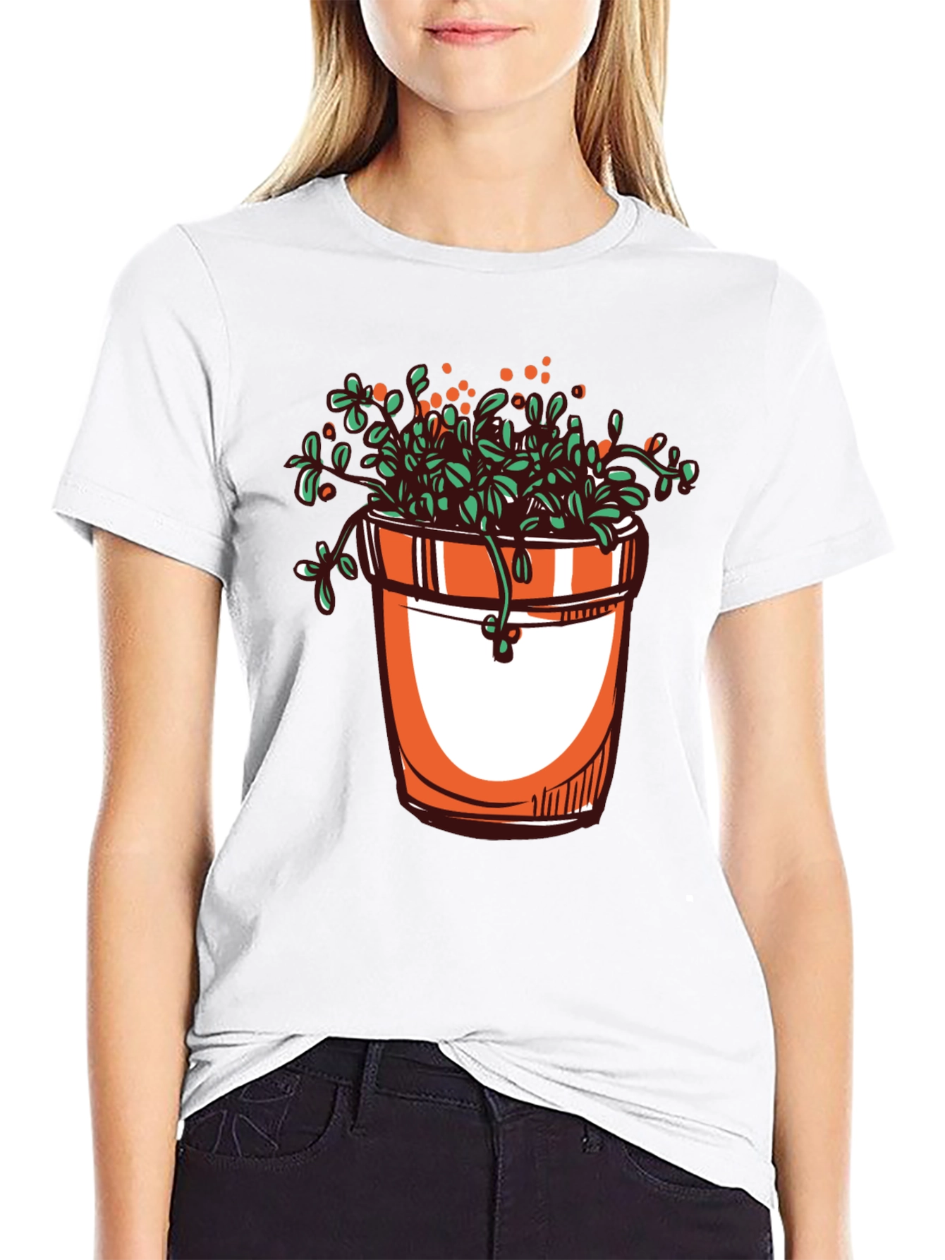 Plant Pot Graphic Tee - Stylish Unisex T-Shirt